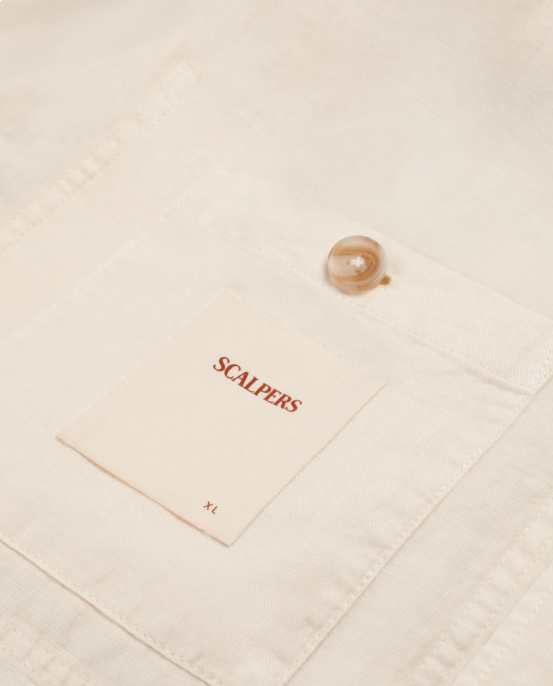 Sobrecamisa com Fecho de Botões e Bolsos Patch Bege-4
