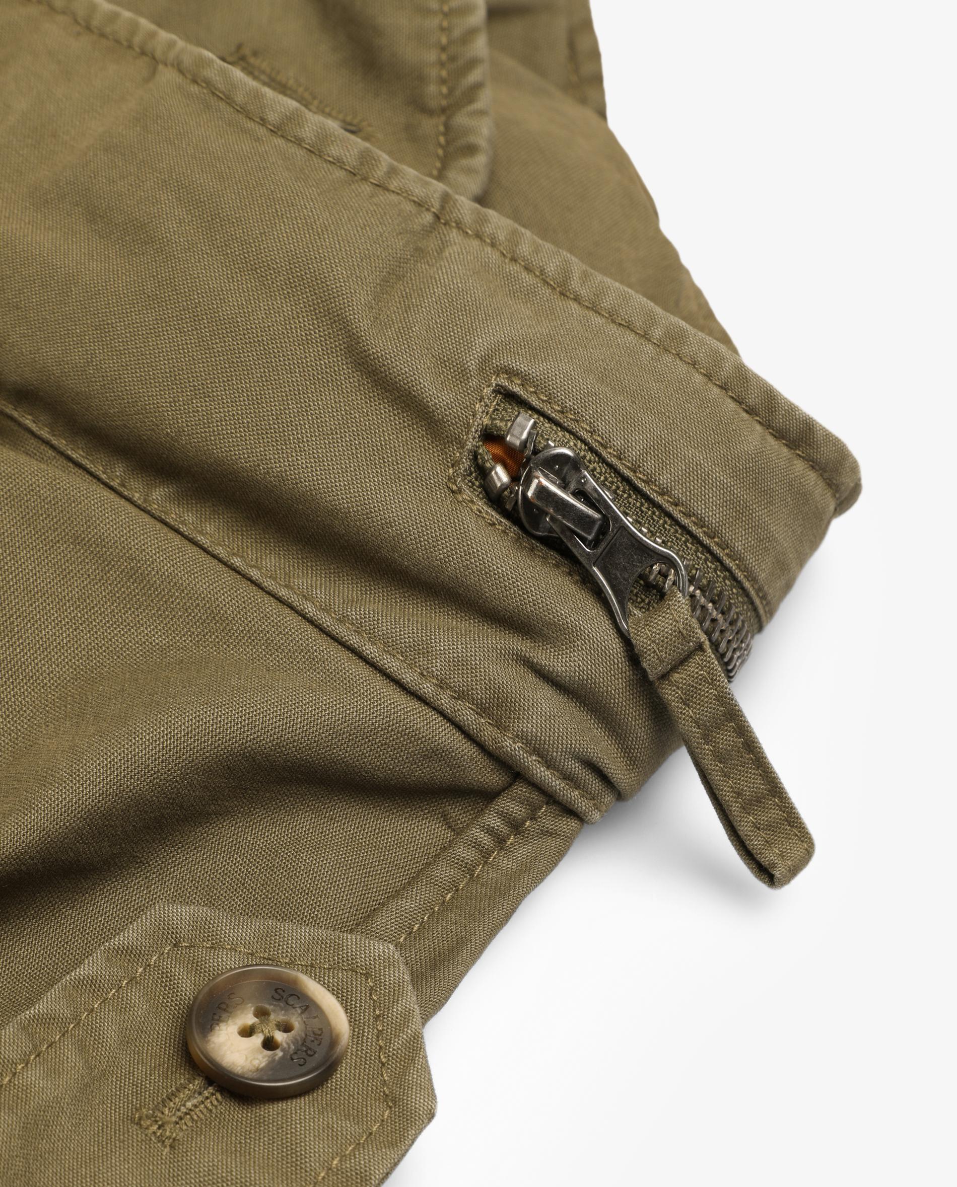 Casaco Estilo Militar Multibolsos Caqui-10