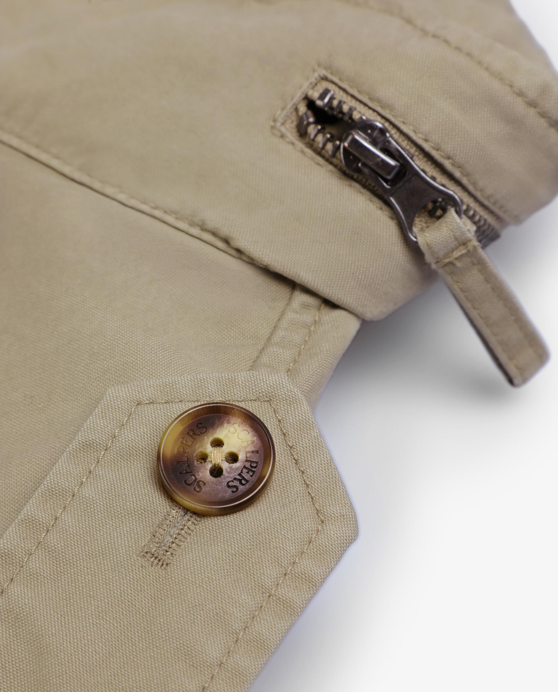 Casaco Estilo Militar com Capuz Oculto Camel-5