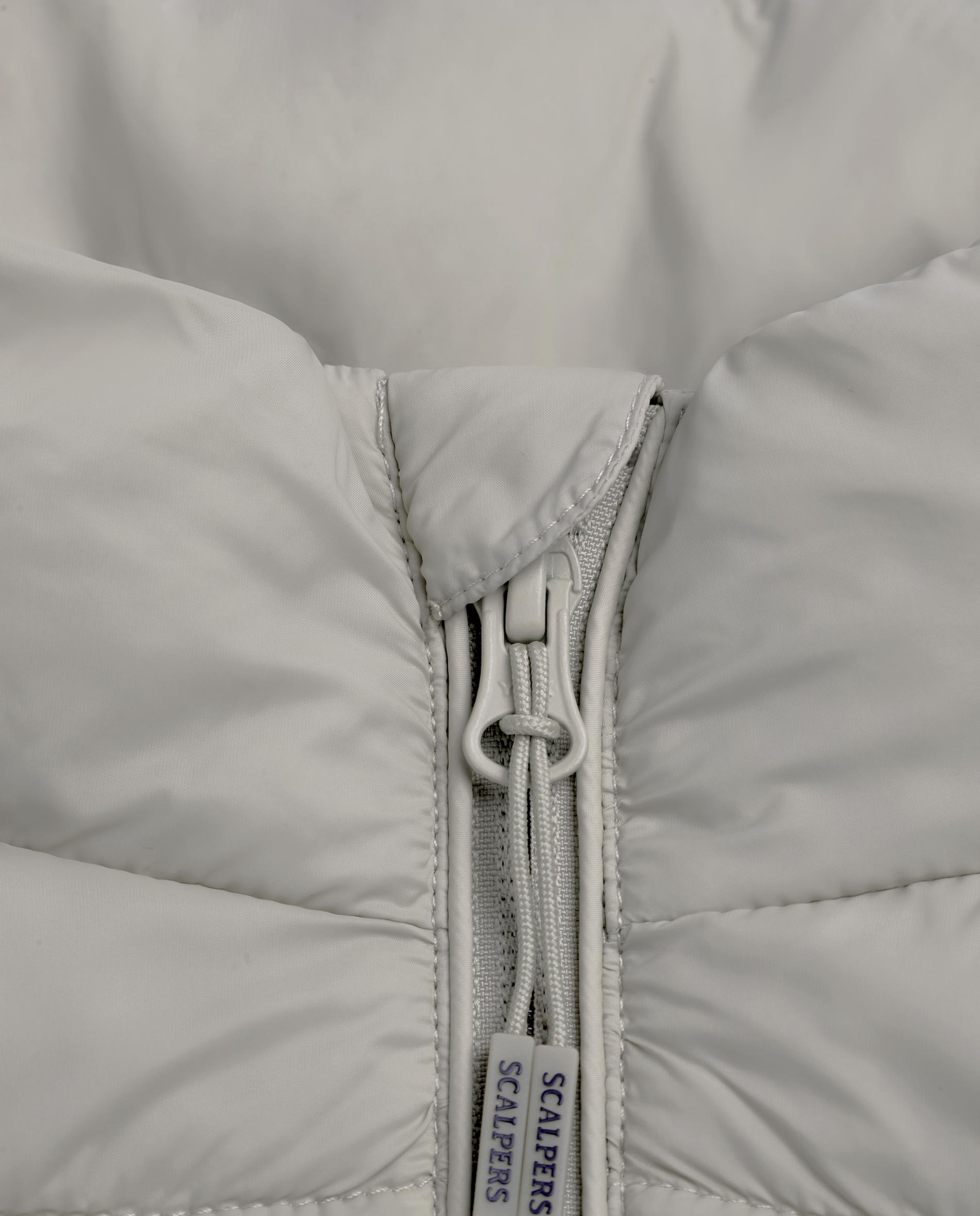 Plumífero com Gola Subida e Fecho Zip Pedra-3