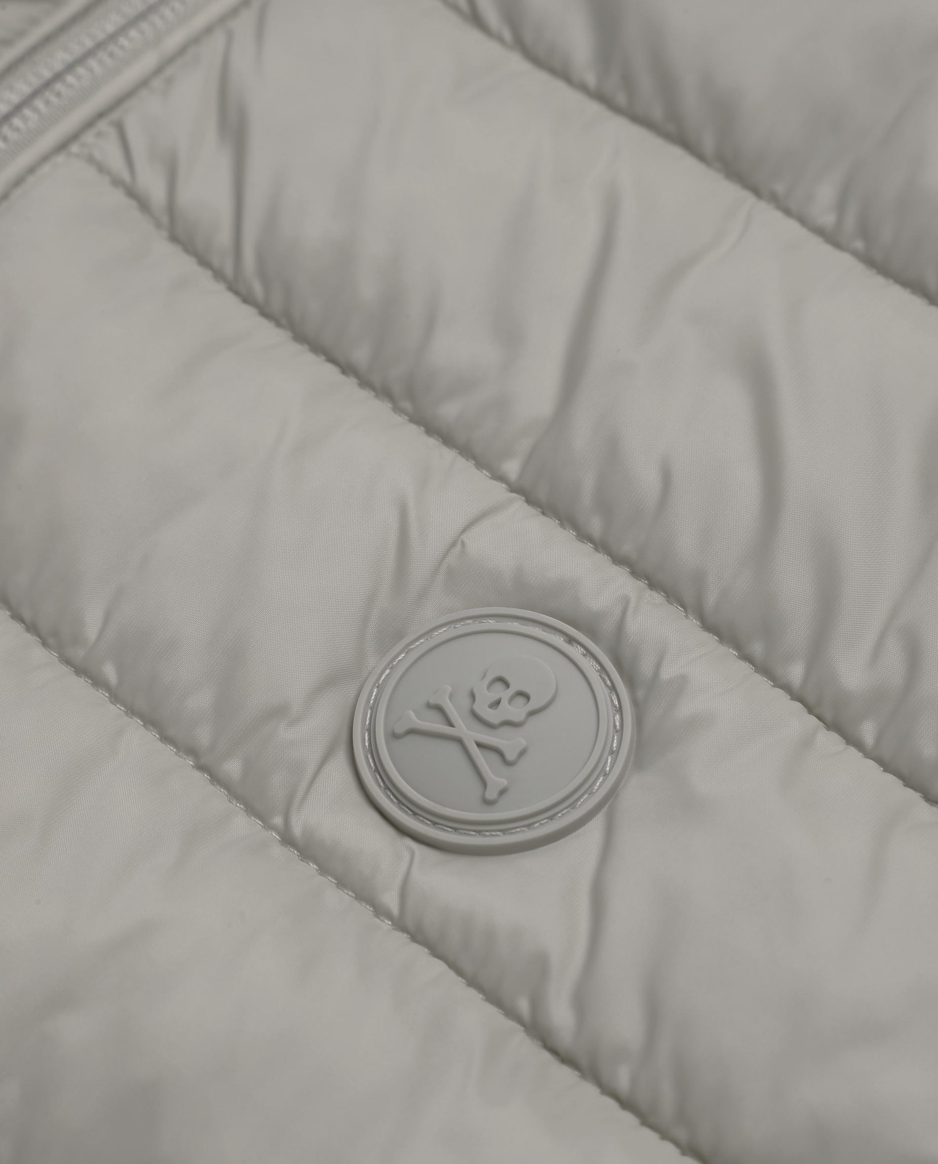 Plumífero com Gola Subida e Fecho Zip Pedra-4