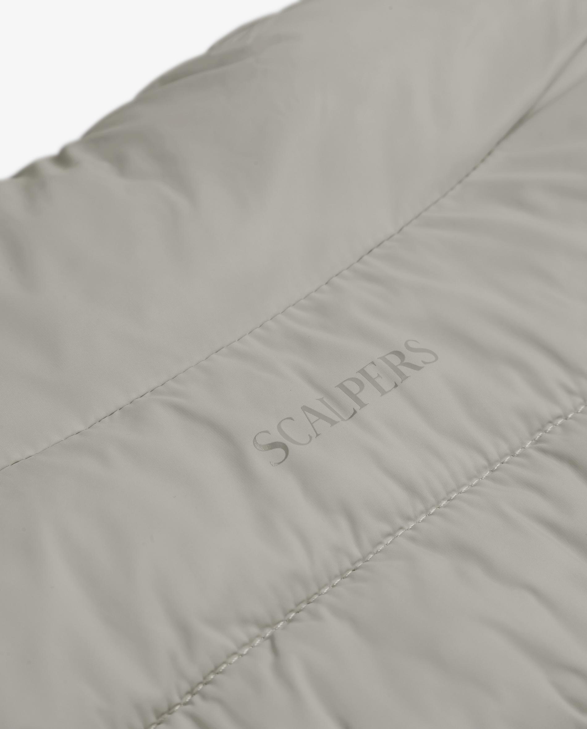 Plumífero com Gola Subida e Fecho Zip Pedra-6