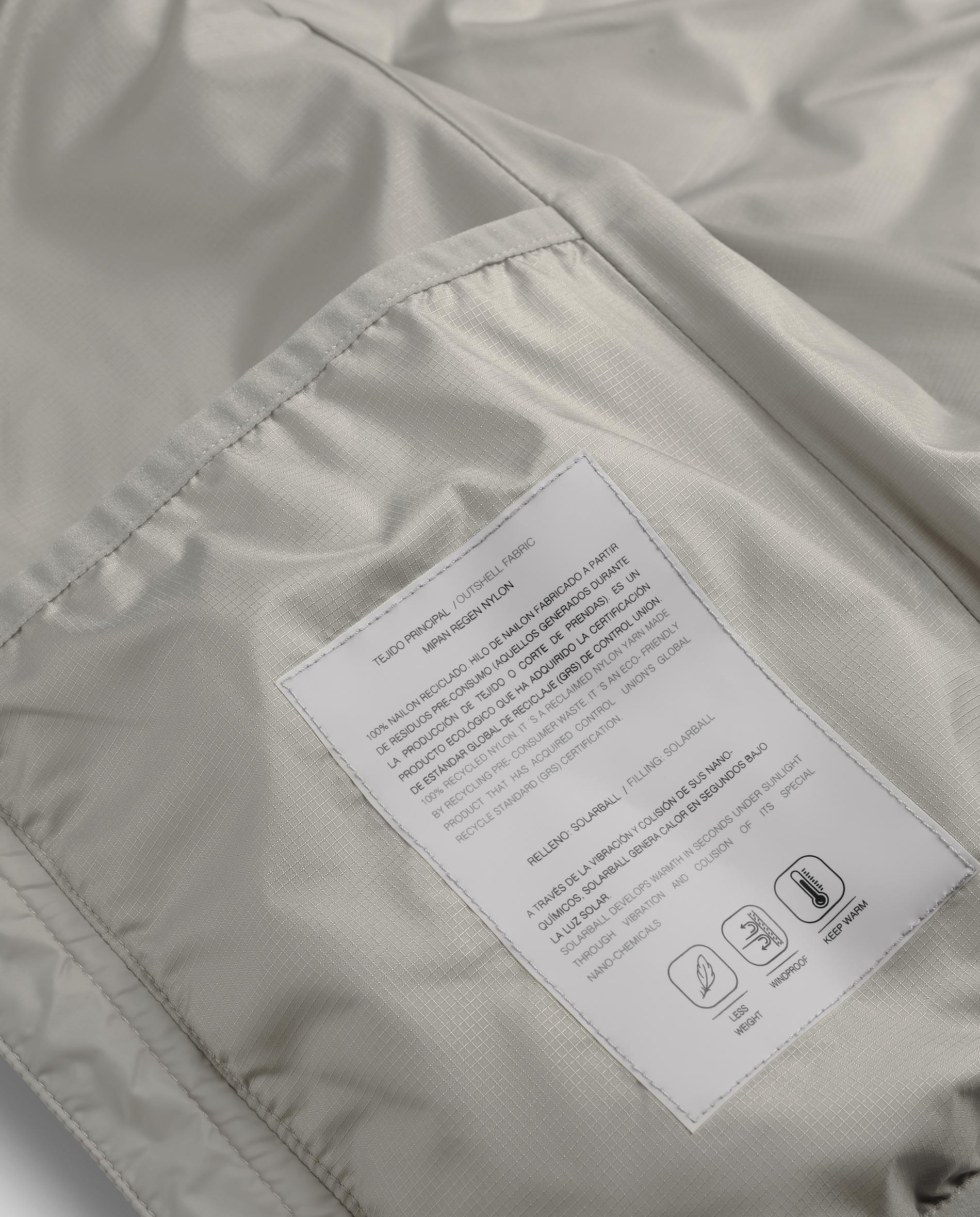 Plumífero com Gola Subida e Fecho Zip Pedra-7