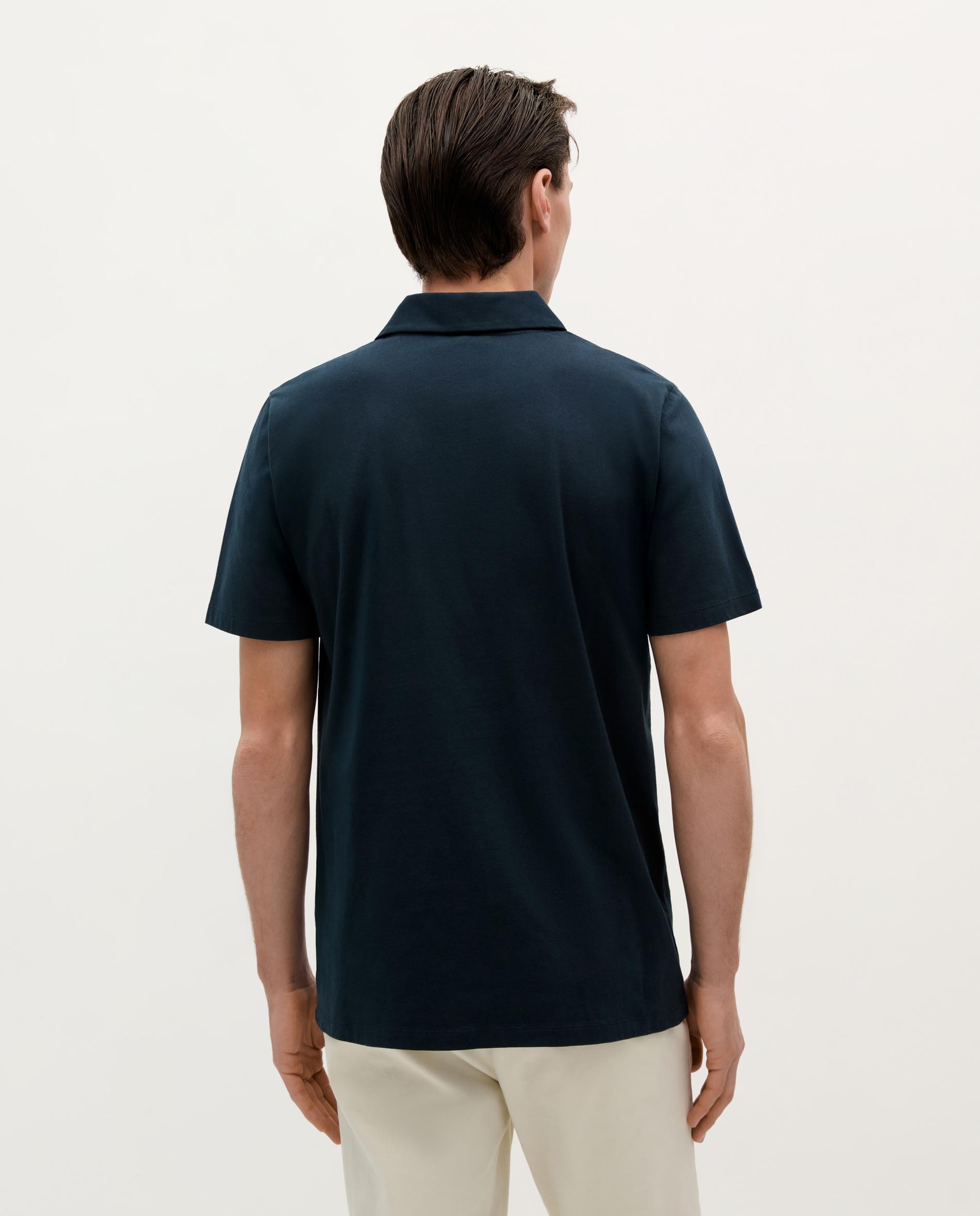 Polo de Manga Curta Regular Fit de Algodão Navy-4