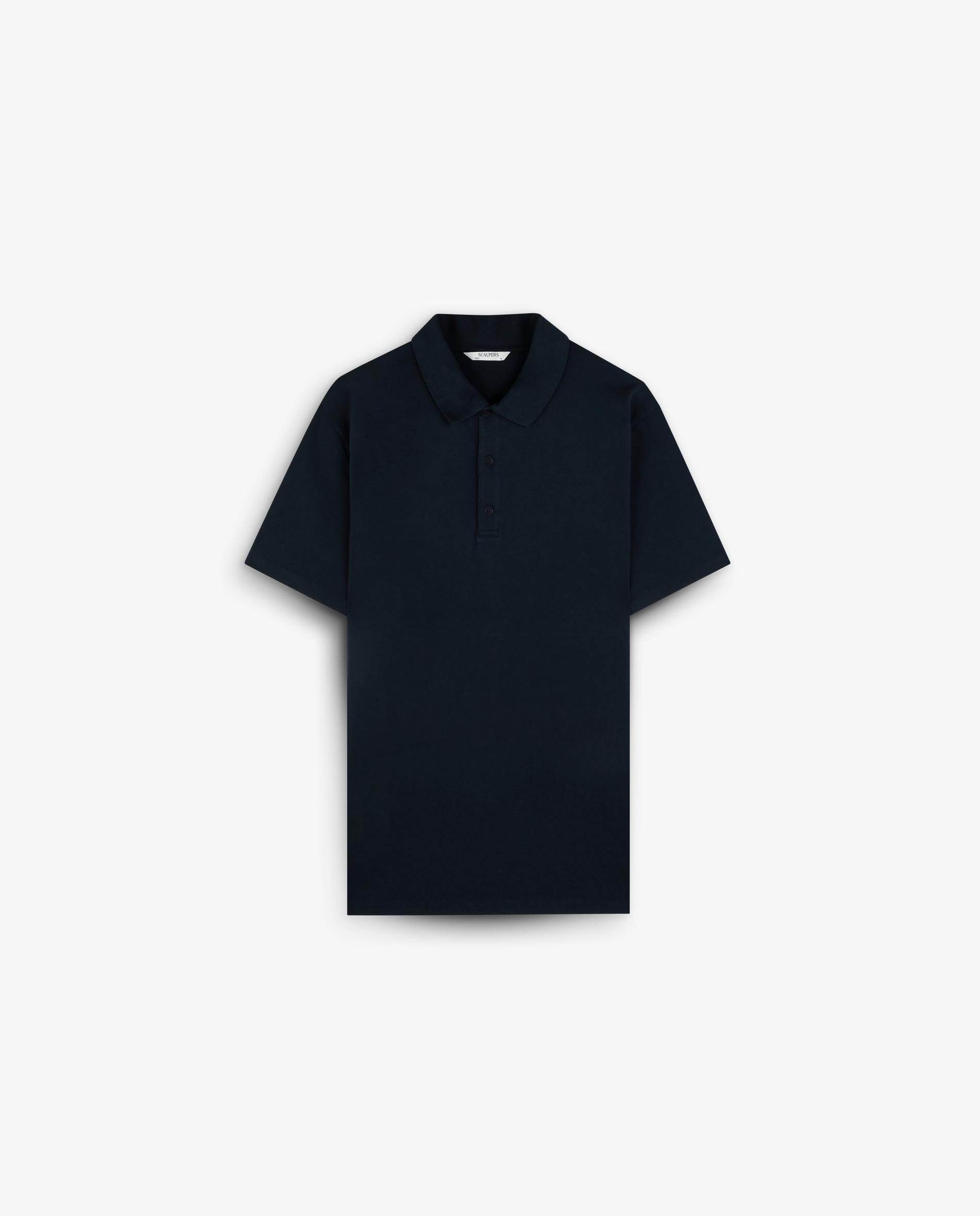 Polo de Manga Curta Regular Fit de Algodão Navy-5