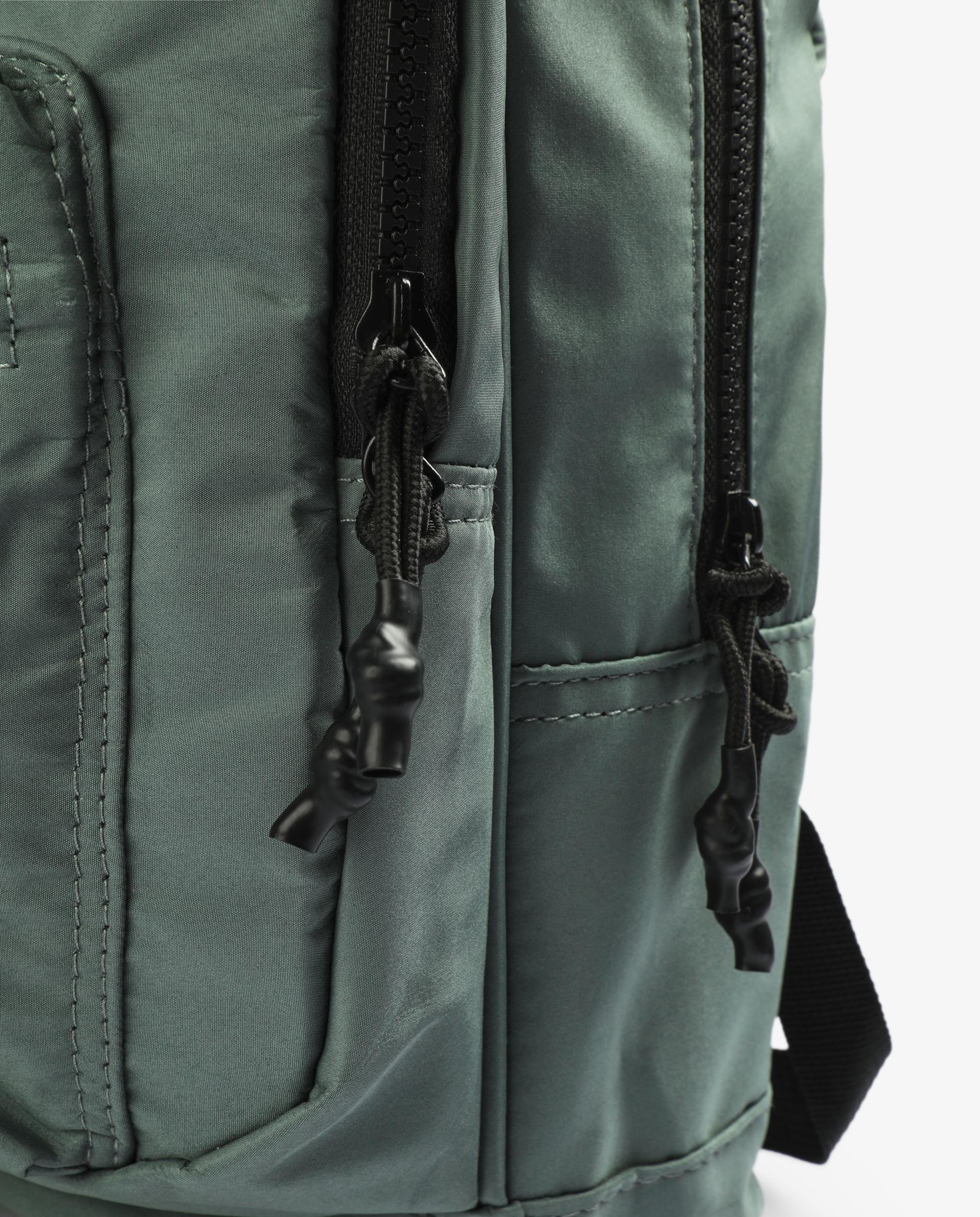 Mochila em Tecido Técnico com Bolso Frontal Verde Água-4