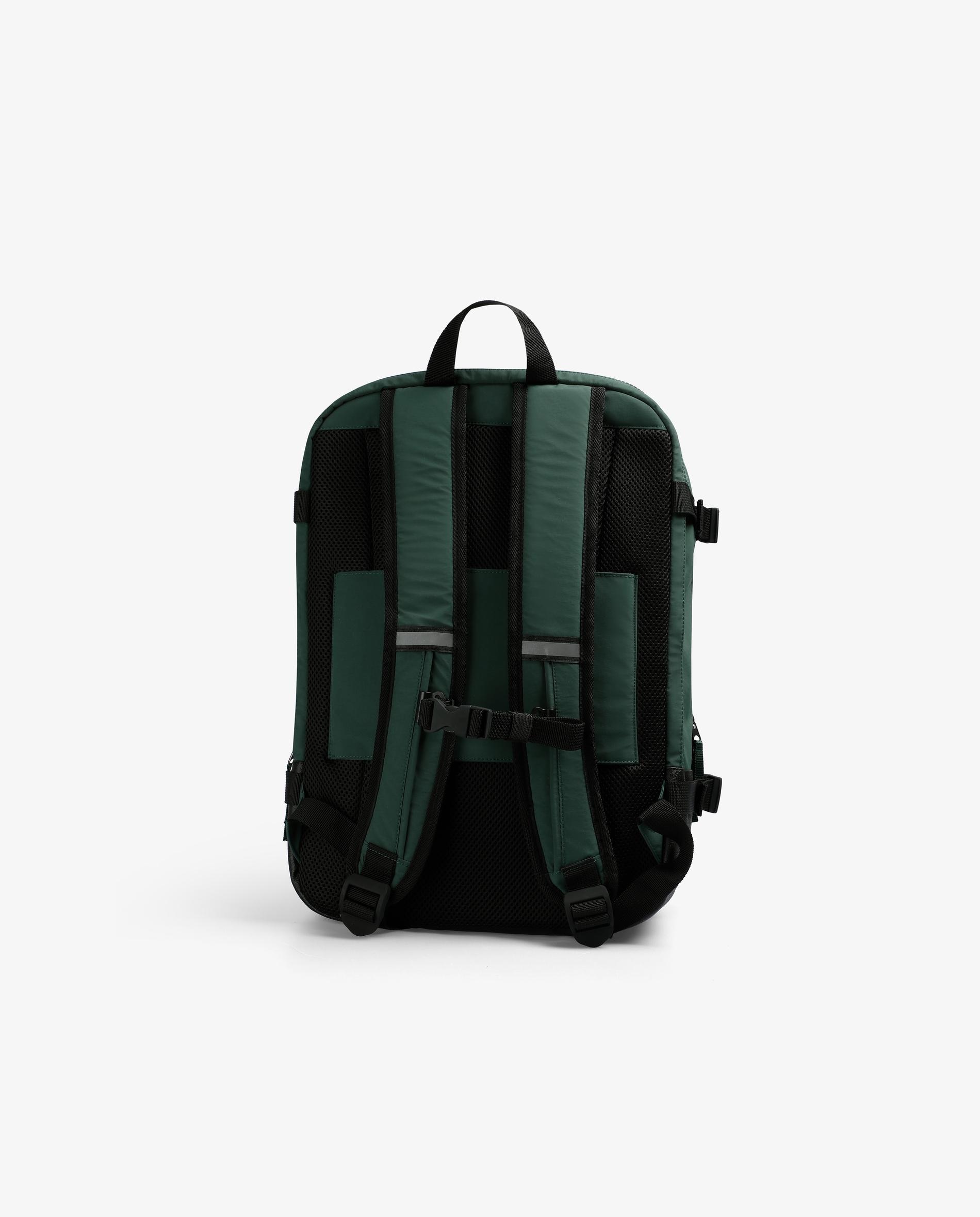 Mochila com Costas Acolchoadas e Fecho no Peito Verde-escuro-2