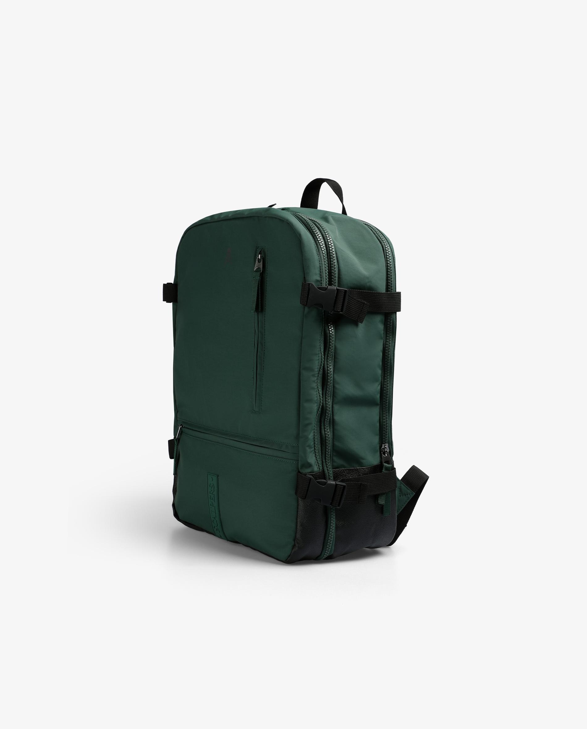 Mochila com Costas Acolchoadas e Fecho no Peito Verde-escuro-3