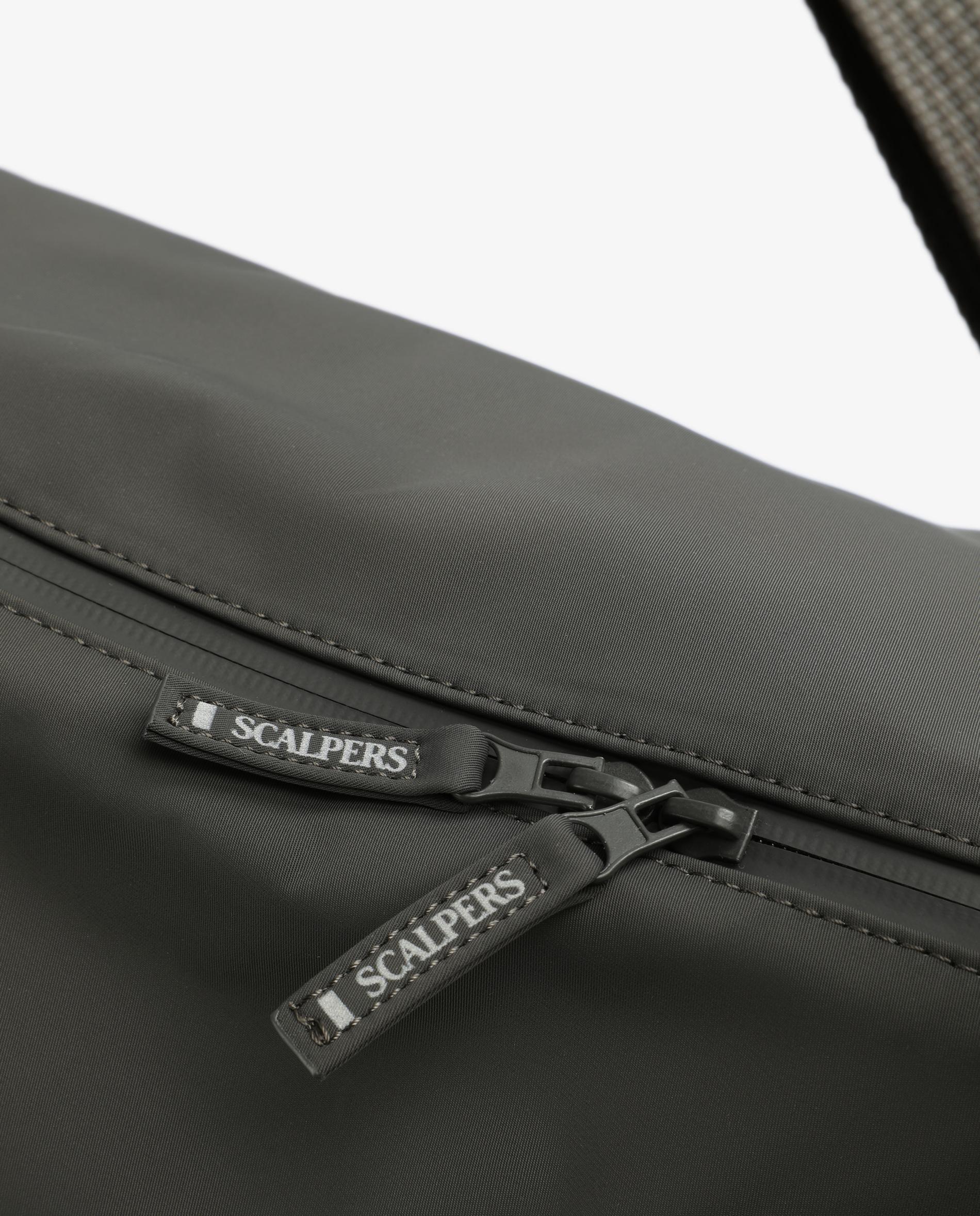 Mala a Tiracolo de Viagem com Fecho Zip e Alça Ajustável Cinzento-escuro-7