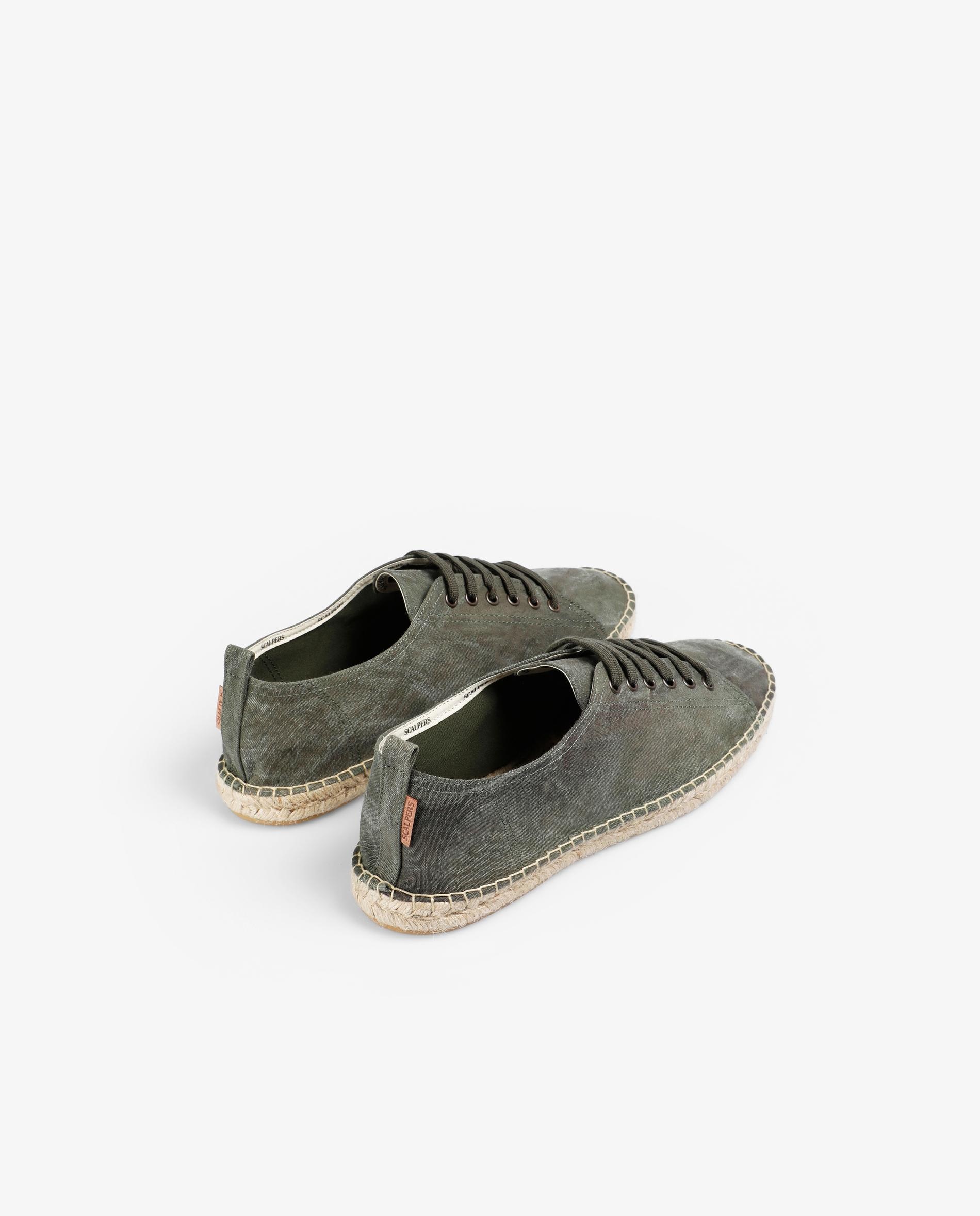 Sapatilhas Retro Estilo Alpercata com Sola de Juta Verde-escuro-3