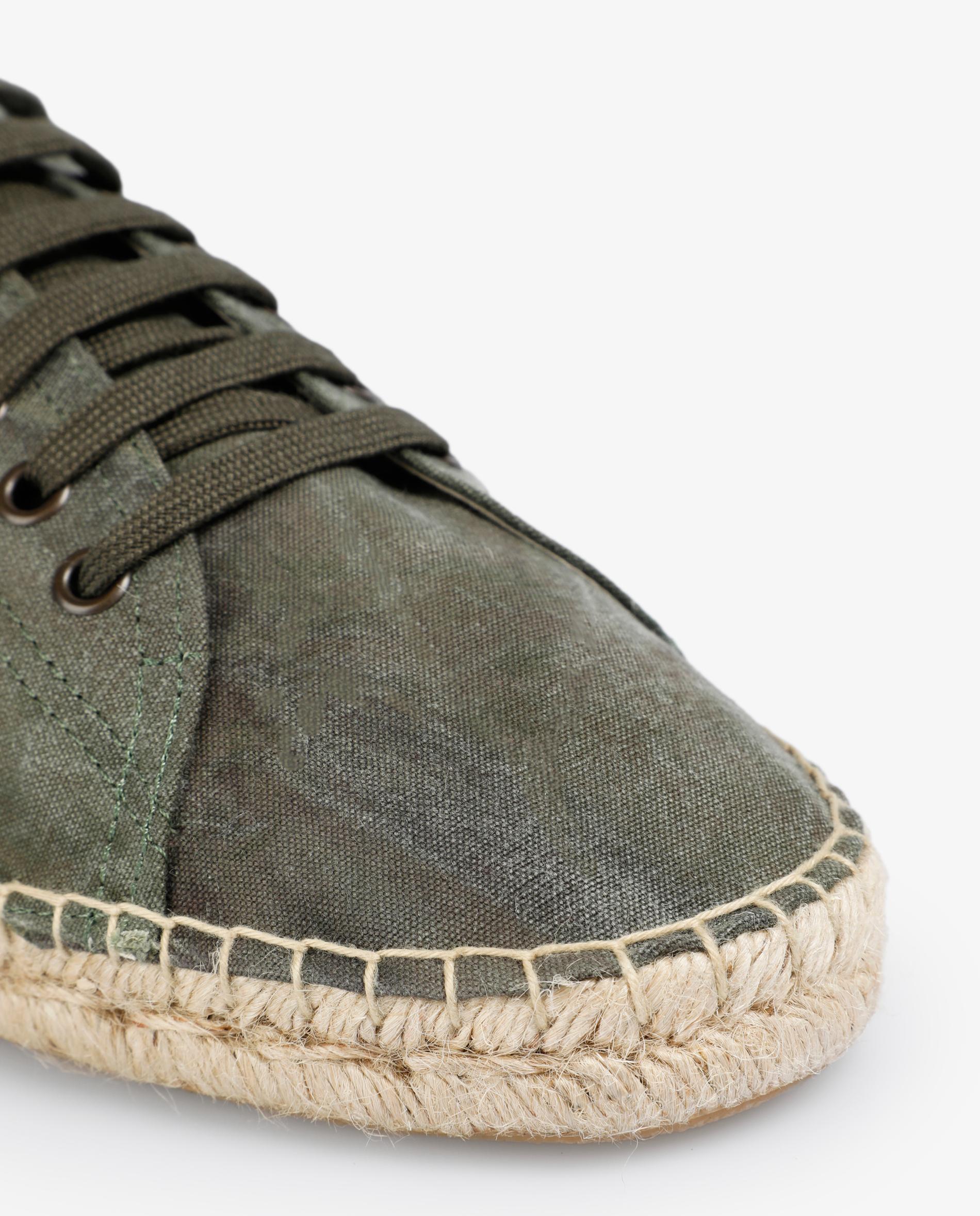 Sapatilhas Retro Estilo Alpercata com Sola de Juta Verde-escuro-5