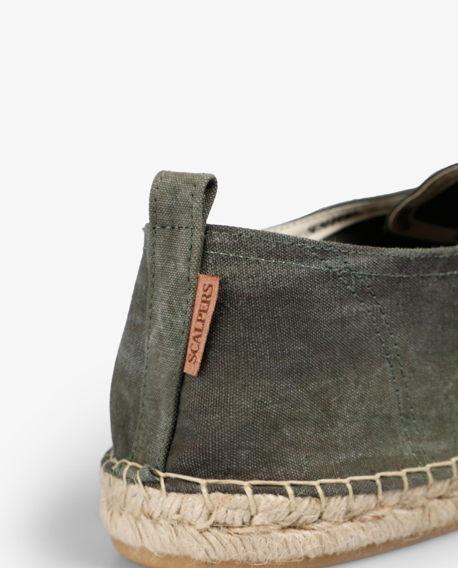Sapatilhas Retro Estilo Alpercata com Sola de Juta Verde-escuro-6