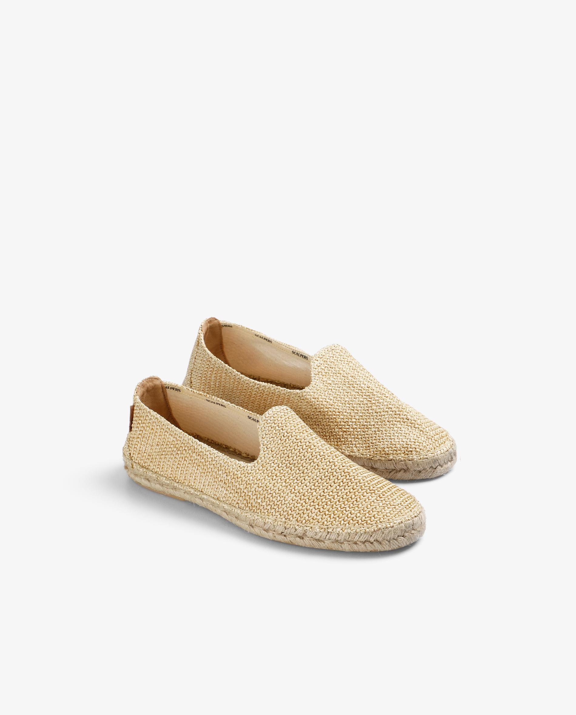Alpercatas Estilo Slip-on em Tecido Entrançado Bege-2