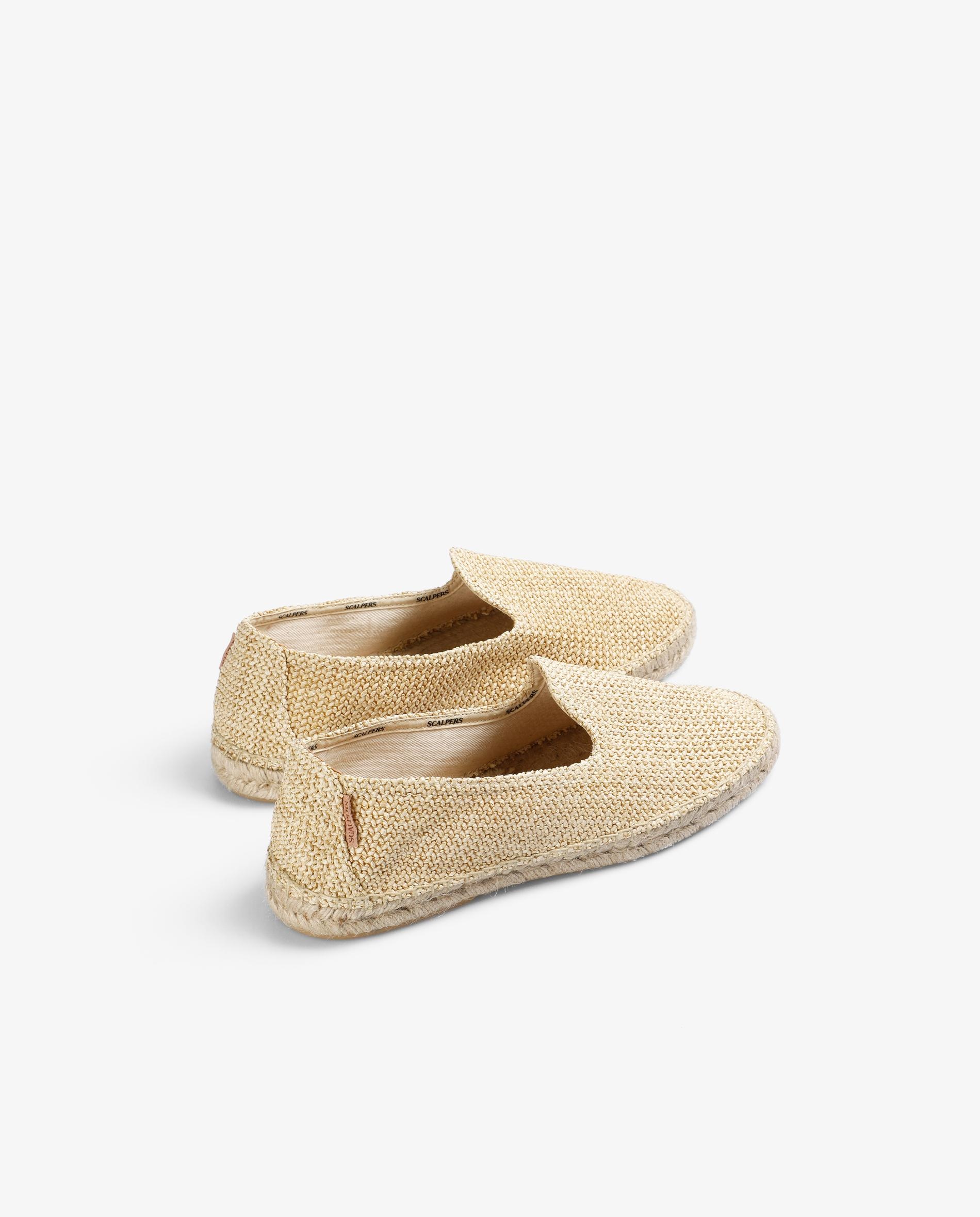 Alpercatas Estilo Slip-on em Tecido Entrançado Bege-3