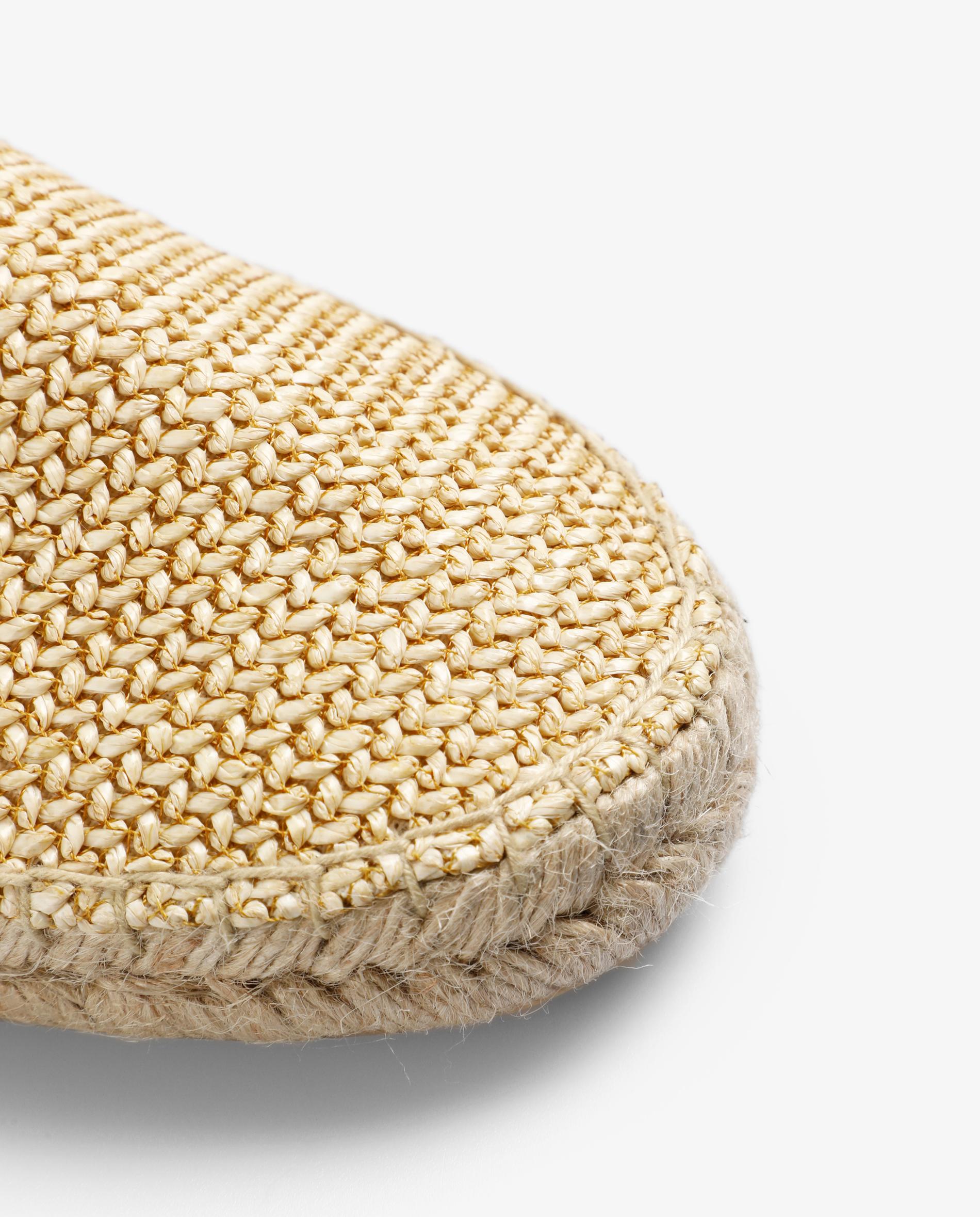 Alpercatas Estilo Slip-on em Tecido Entrançado Bege-5