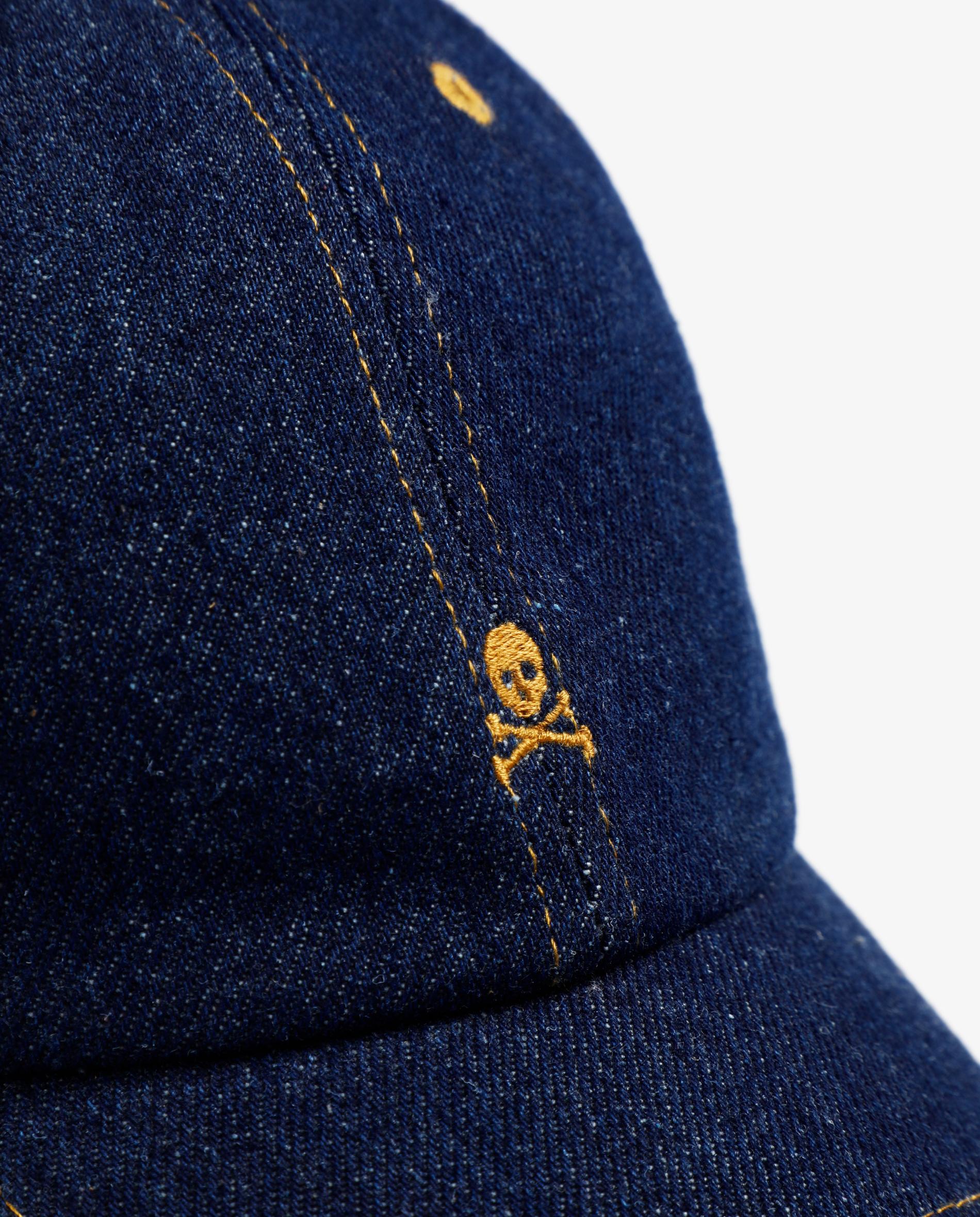 Boné Baseball Ajustável com Pespontos em Contraste Denim-3