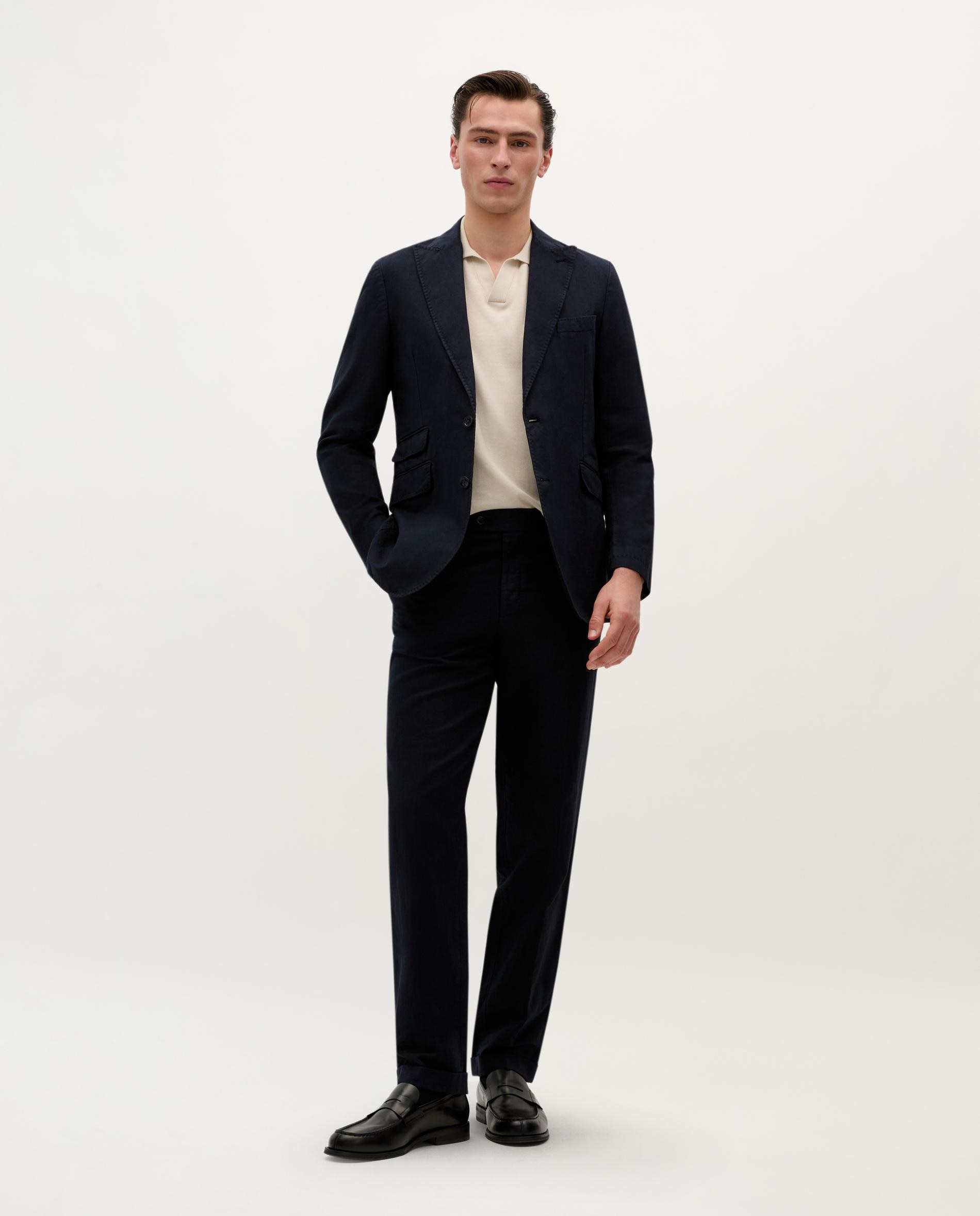 Imagem 0 de Fato Regular Fit em Mescla de Algodão e Linho Liso