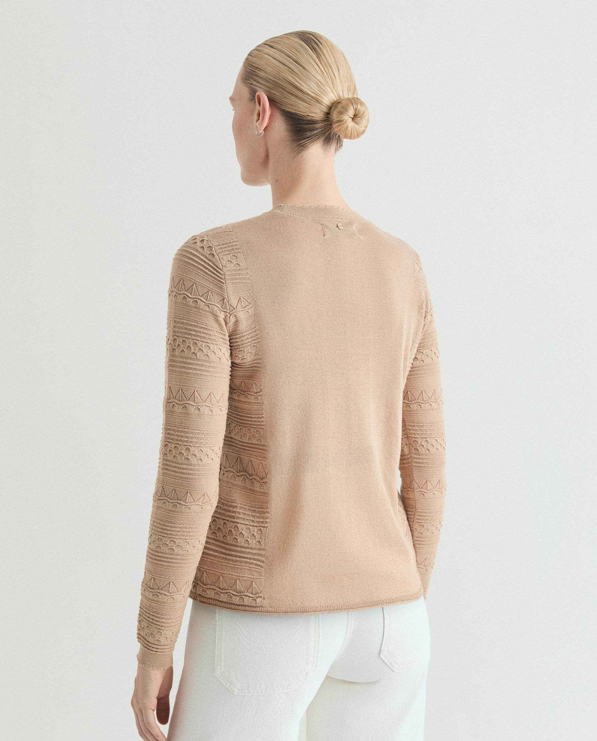 Camisola Regular Fit com Gola Redonda Camel-2