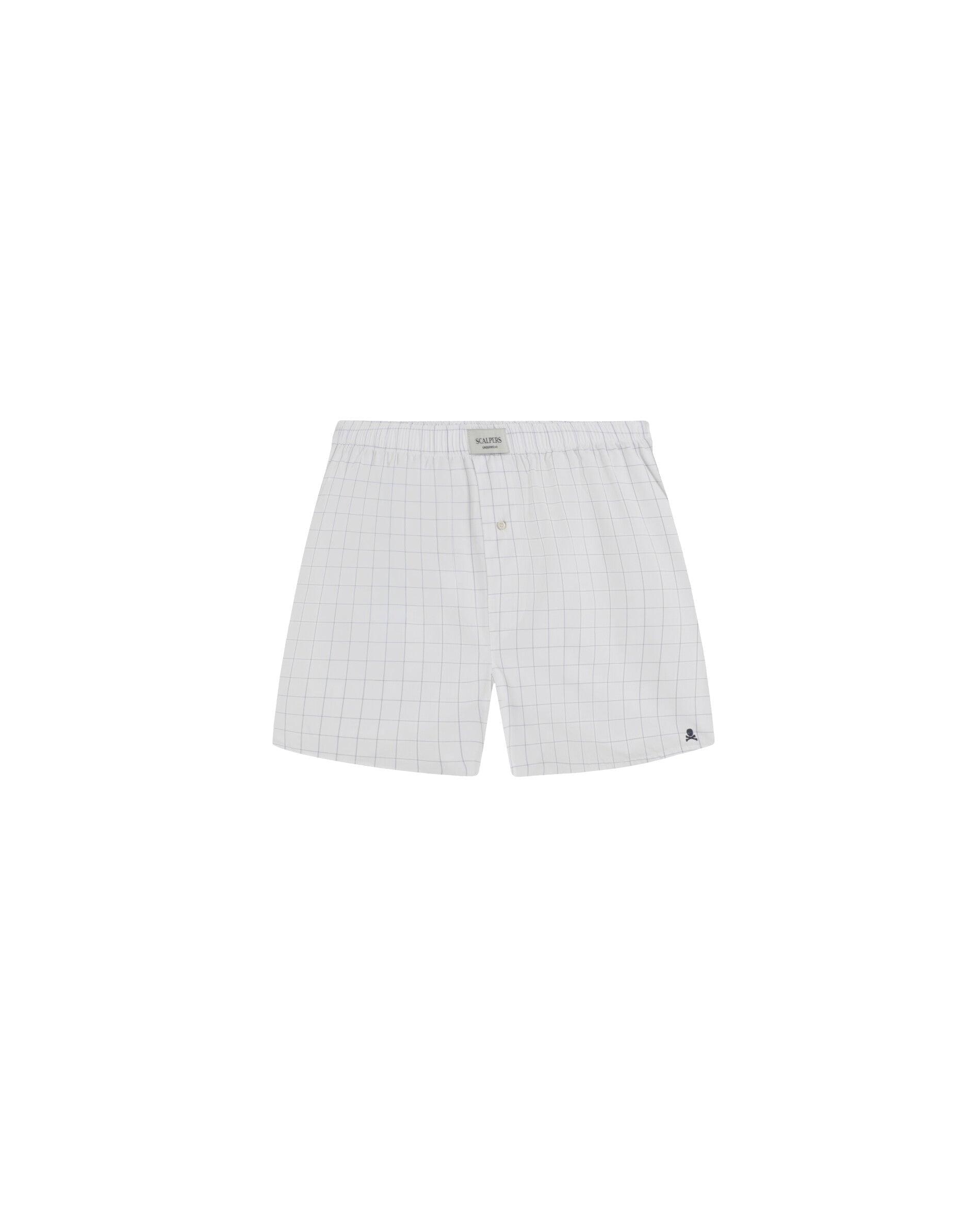 Pack de 2 Boxers de Tecido em Algodão 100% Estampados Branco-2