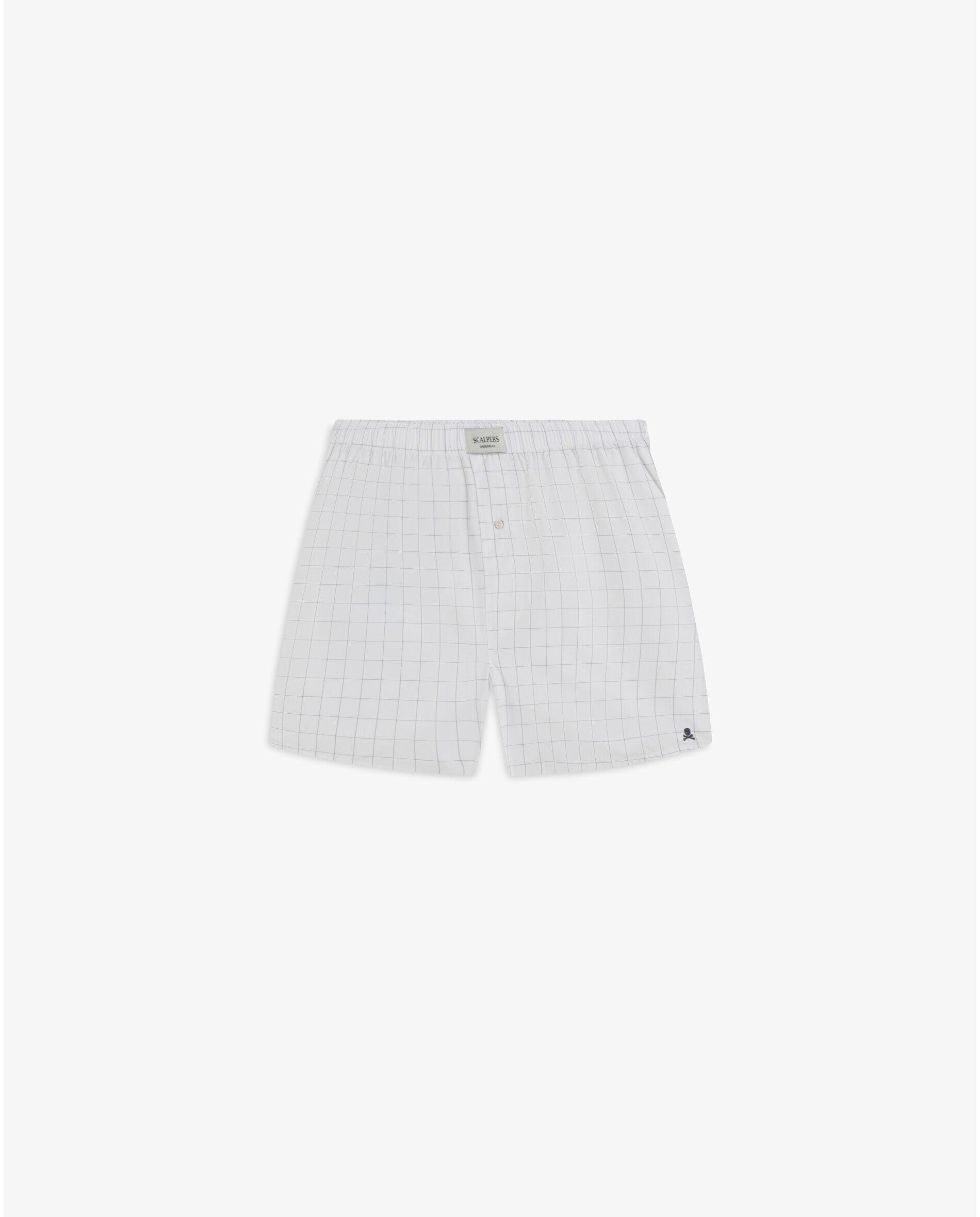 Pack de 2 Boxers de Tecido em Algodão 100% Estampados Branco-5