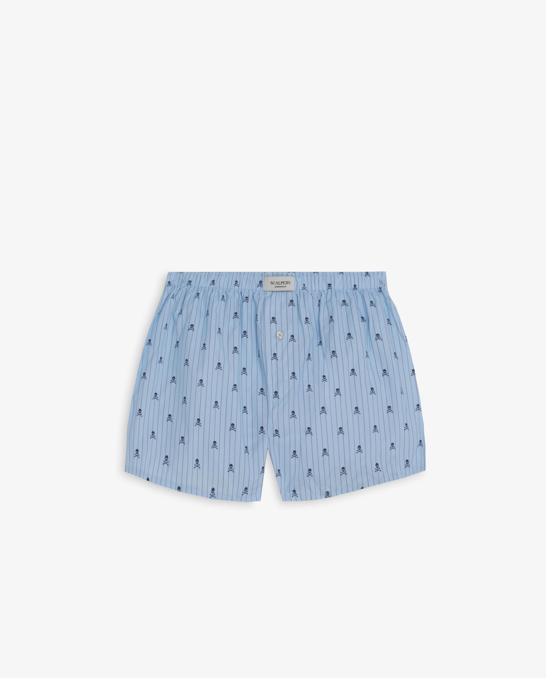 Pack de 2 Boxers de Tecido em Algodão 100% Estampados Azul-2