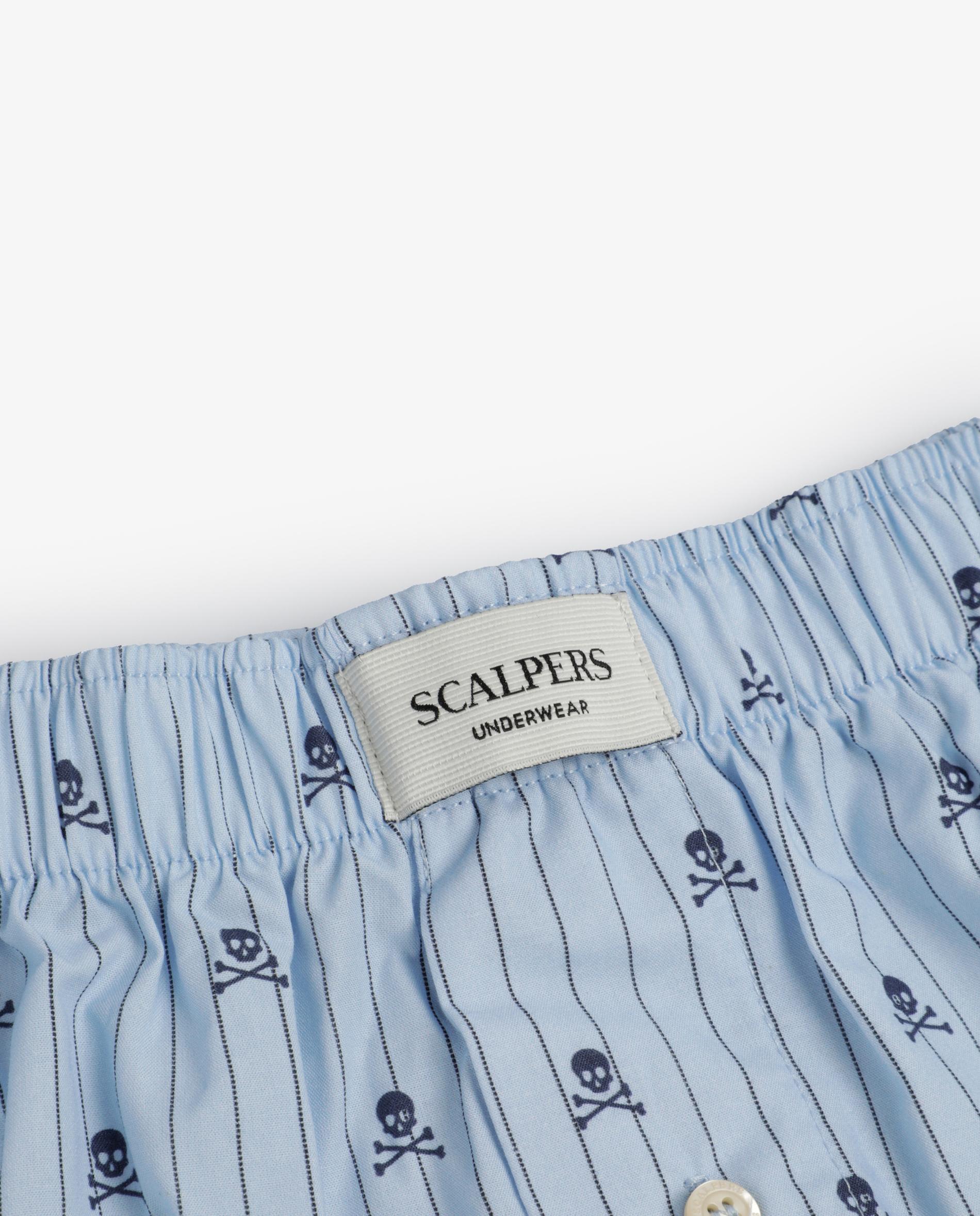 Pack de 2 Boxers de Tecido em Algodão 100% Estampados Azul-6