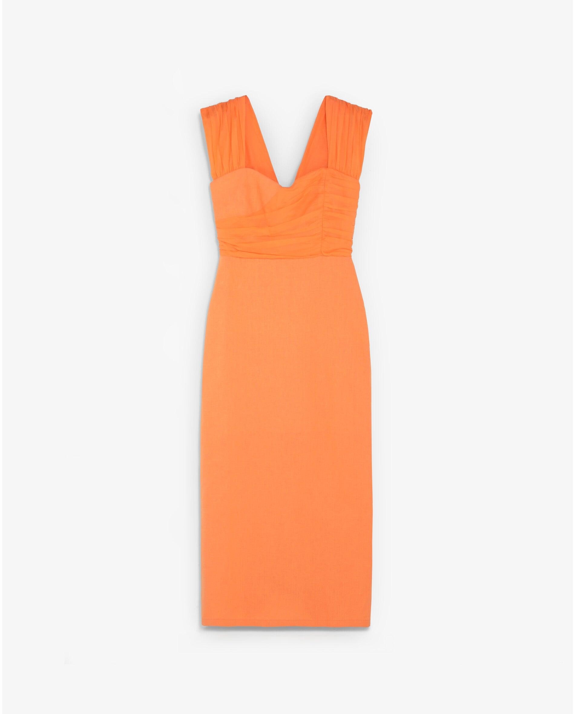 Vestido Midi Tie-dye com Decote Halter Cruzado Multicolor-4