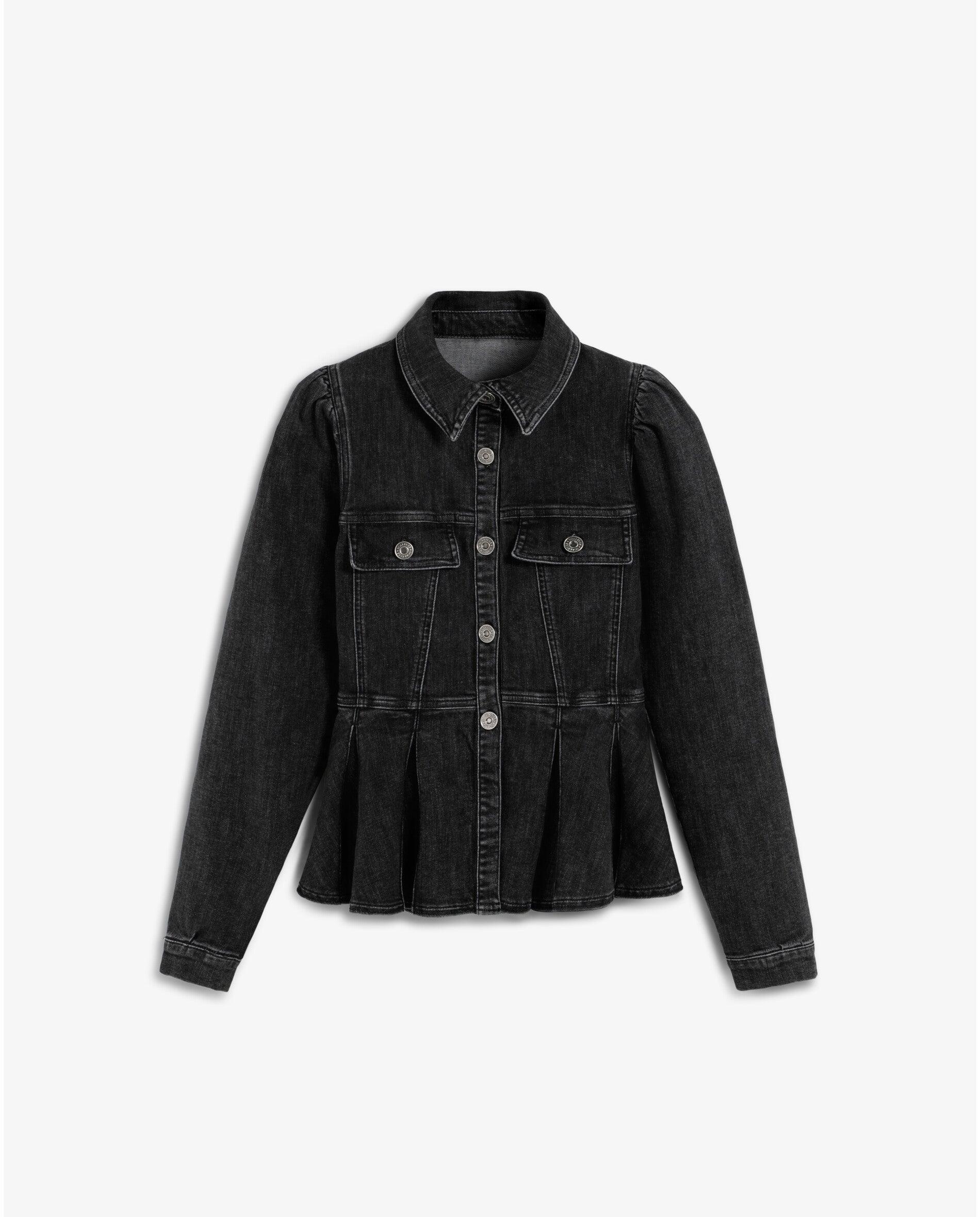 Imagem 0 de Camisa Denim com Mangas Ligeiramente Abalonadas