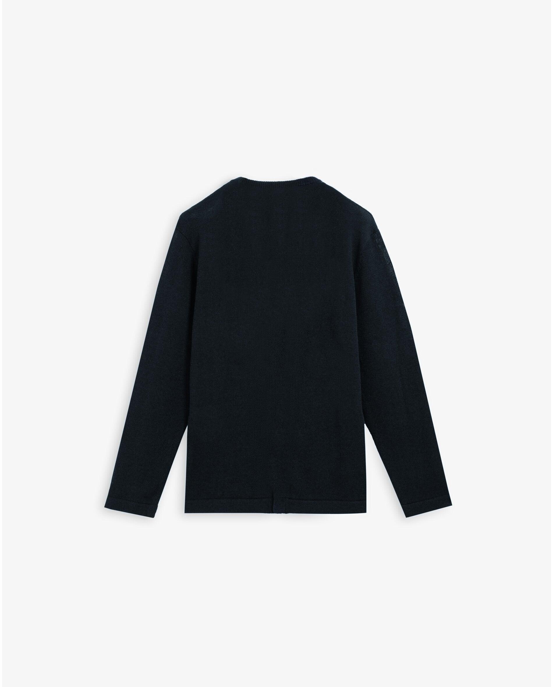 Cardigan Relaxed Fit com Gola Redonda Preto-7