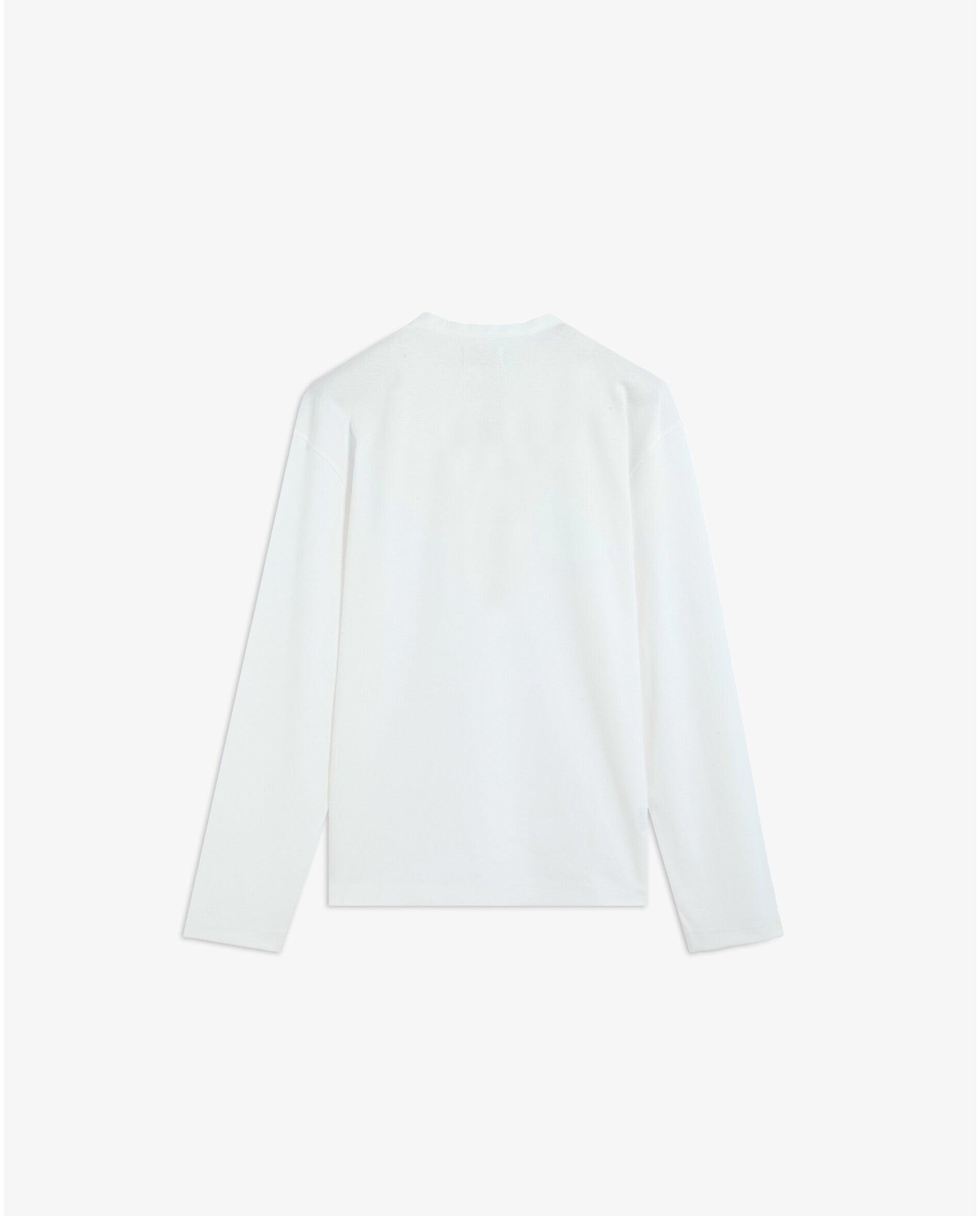 T-shirt de Manga Comprida Boxy Fit com Gola Panadeira Branco-7