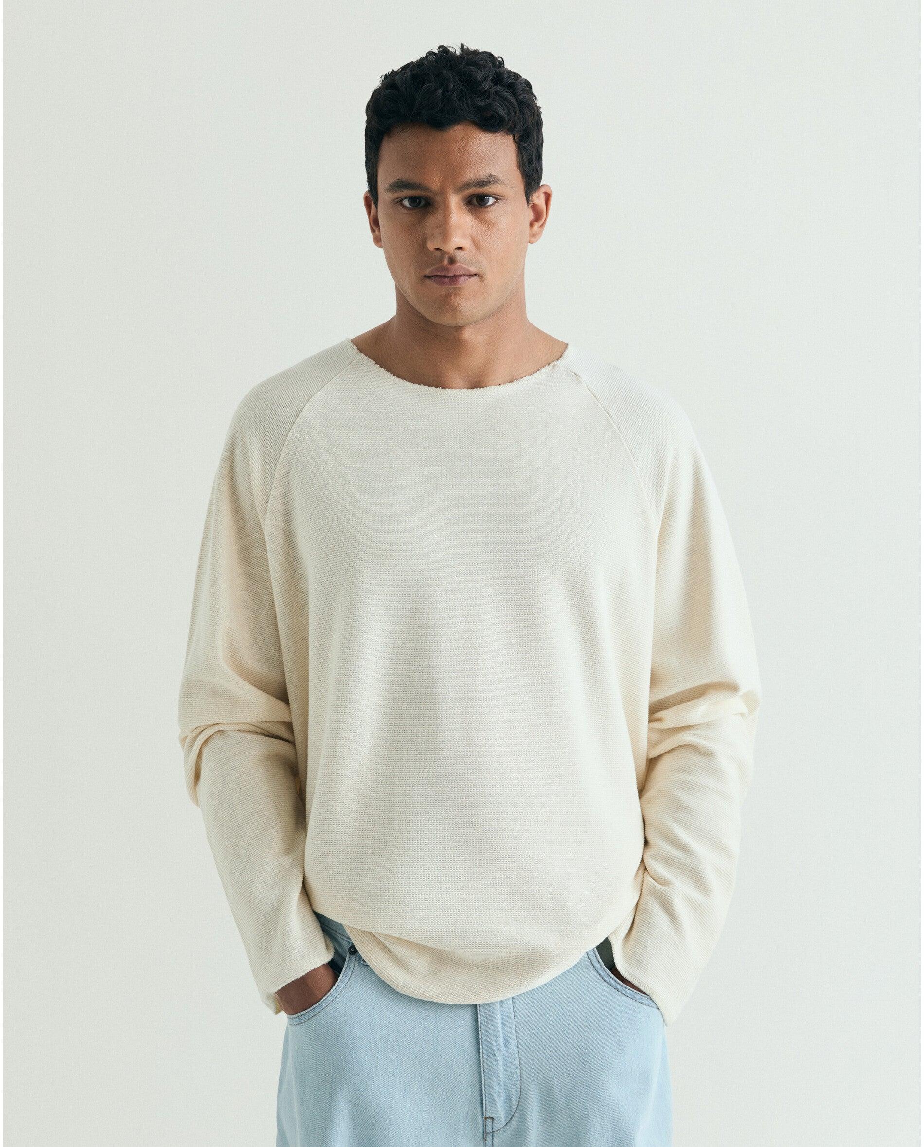 Imagem 0 de Camisola de Malha Fina Relaxed Fit com Gola Redonda