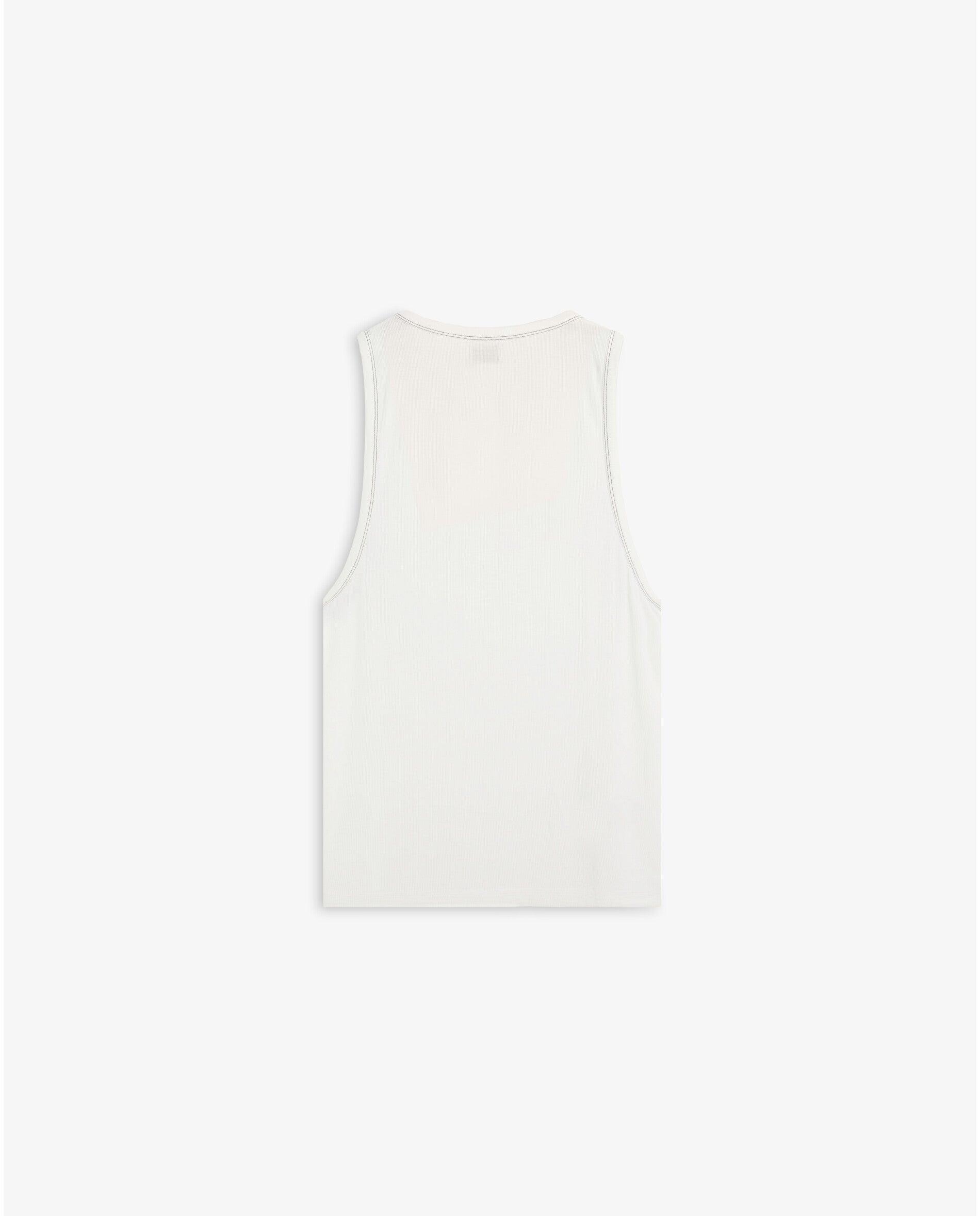 T-shirt Relaxed Fit sem Mangas de Algodão Branco-6