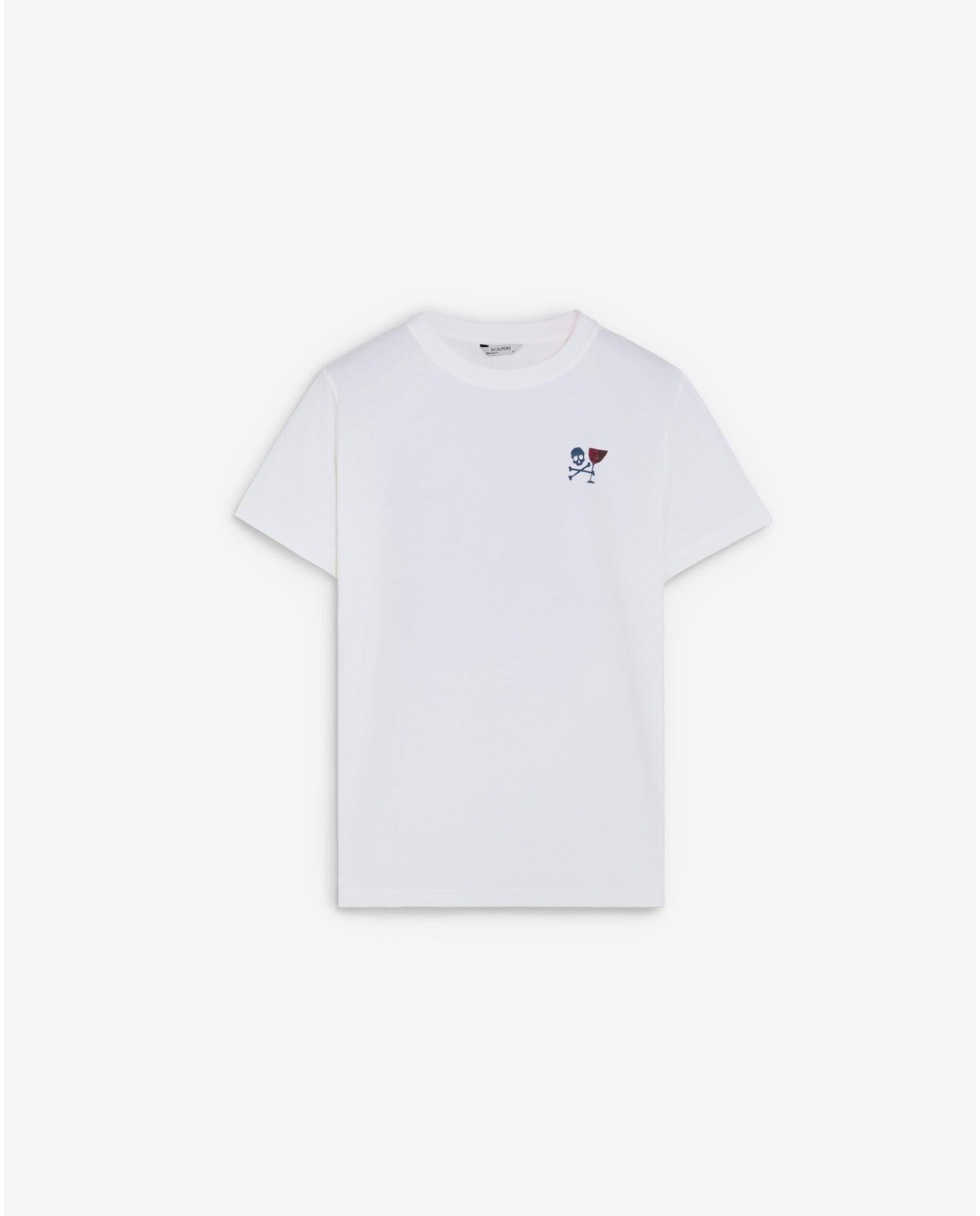 T-shirt de Manga Curta Regular Fit com Estampado Posterior Branco-5