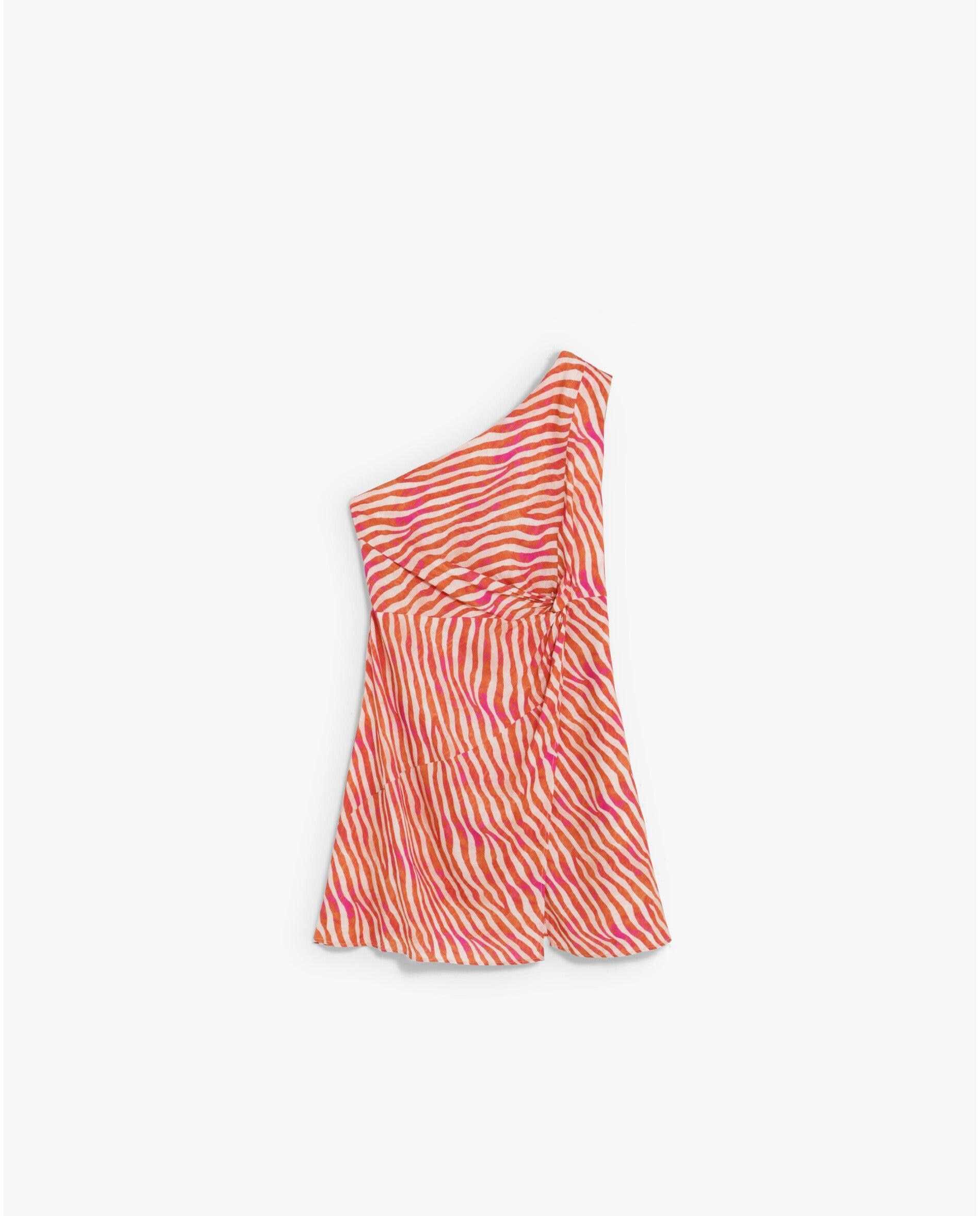 Top Assimétrico com Estampado Animal Print Multicolor-4