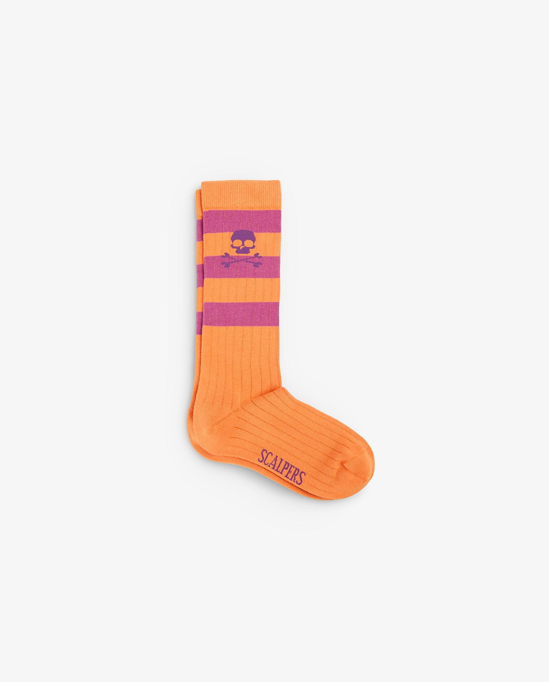 Imagem 0 de Meias Altas Infantil com Estampado Às Riscas