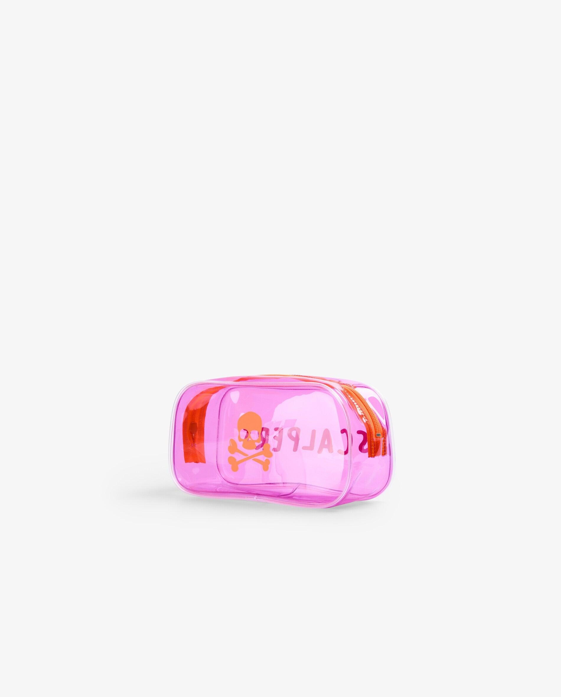 Necessaire Transparente com Fecho Zip Scalpers Púrpura-2