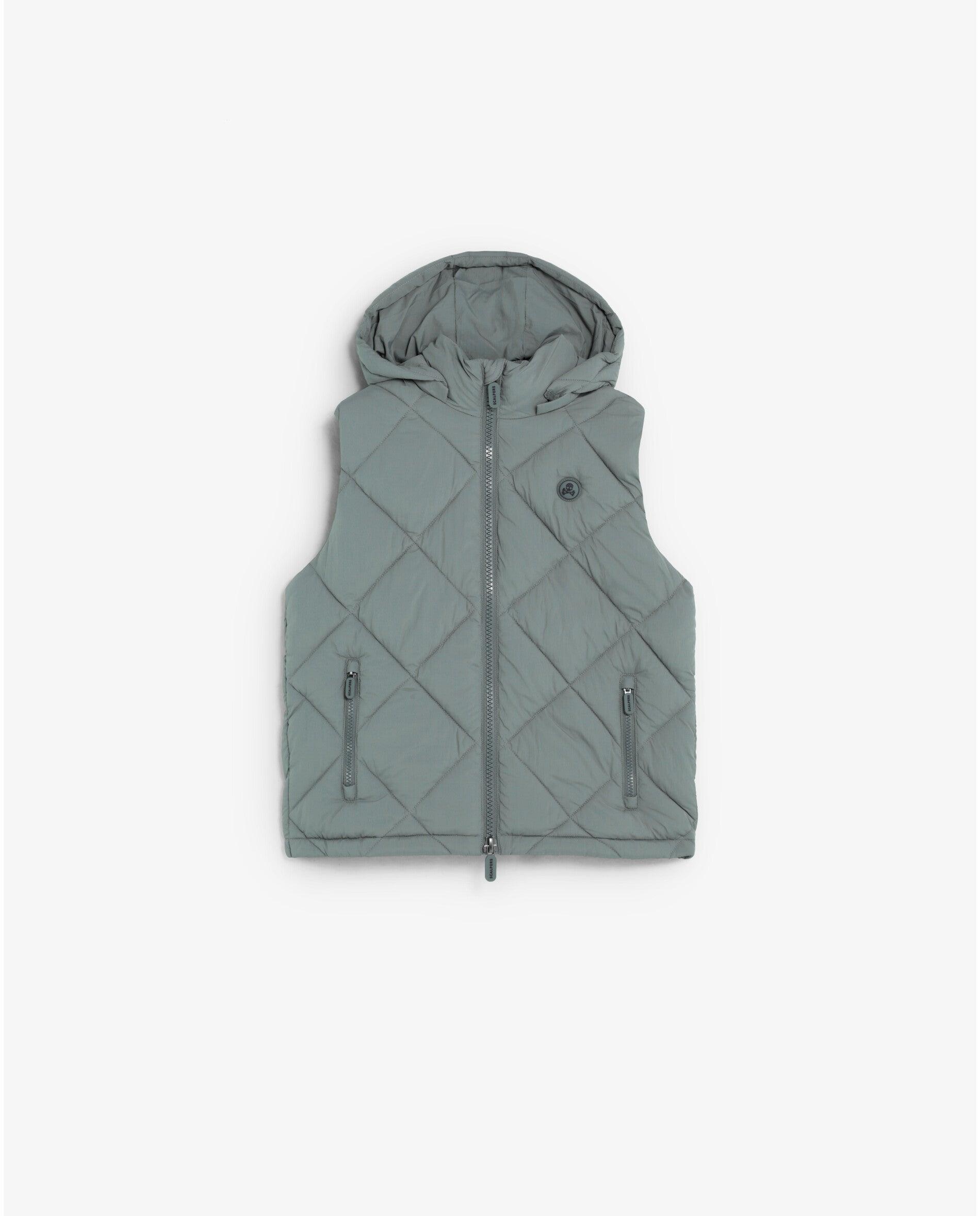 Colete Infantil Repelente À Água com Fecho Zip Scalpers Verde-antiquário-6