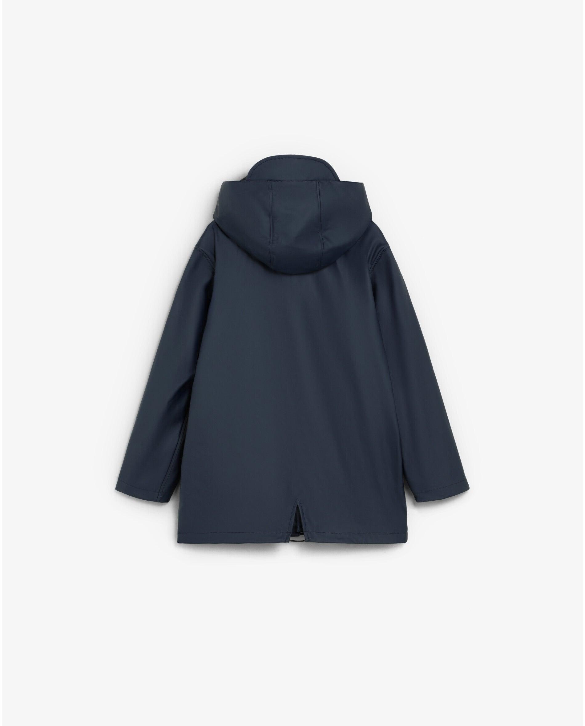 Impermeável Infantil em Tecido Técnico Impermeável Resistente Ao Vento Navy-2