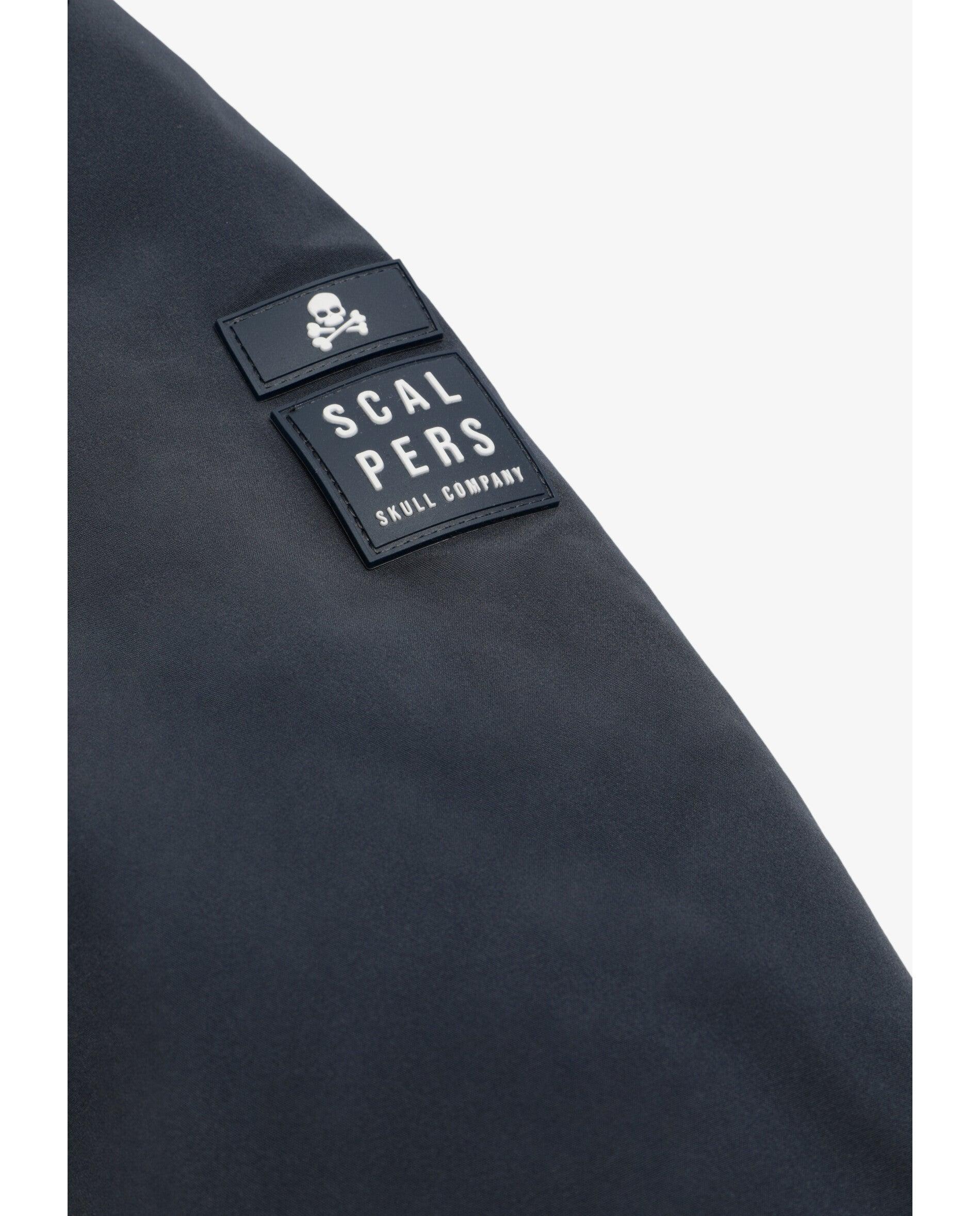 Parka Repelente À Água e Resistente Ao Vento com Capuz Azul-escuro-5