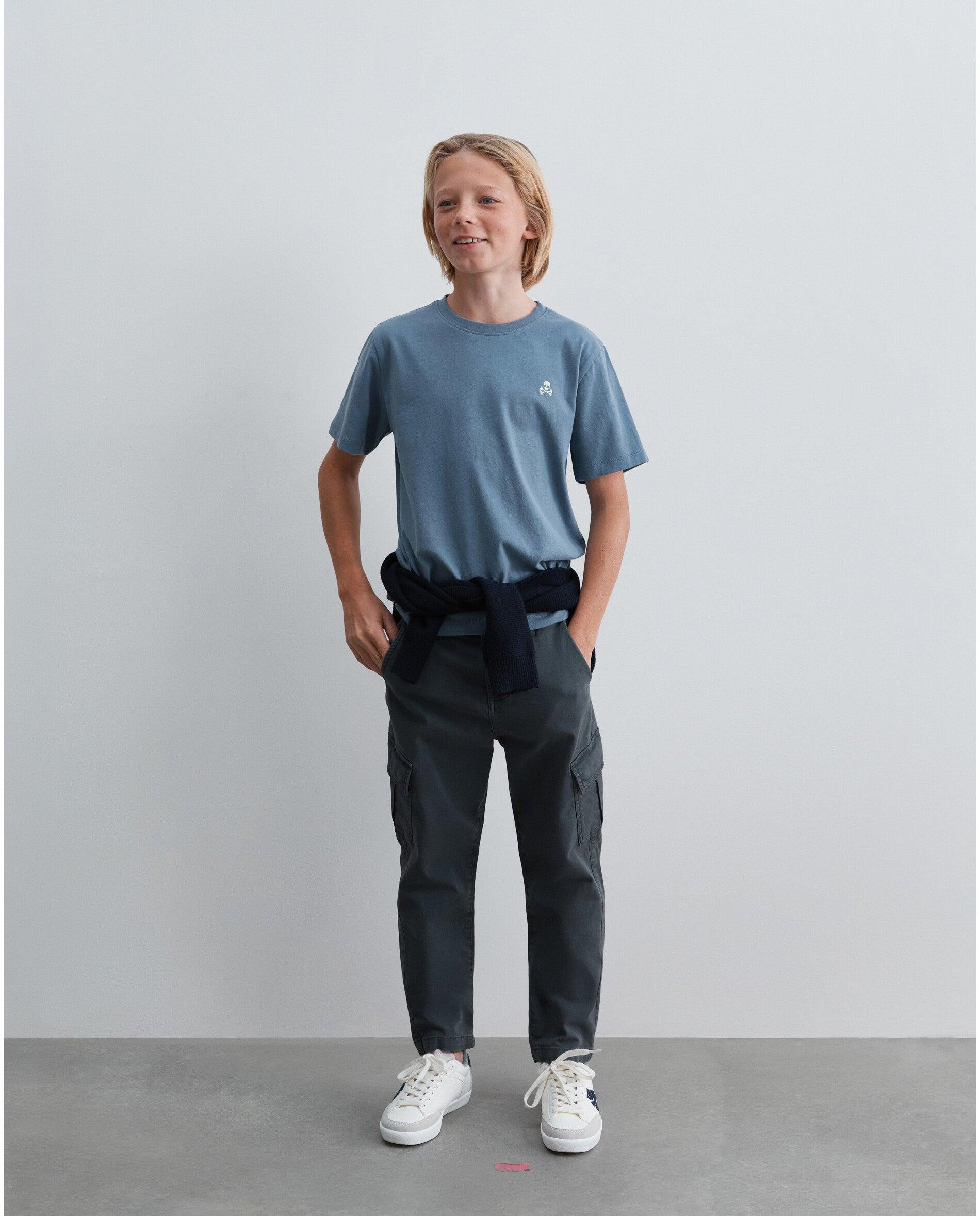 Imagem 0 de Calças Cargo Infantil Slim Fit com Presilhas na Cintura