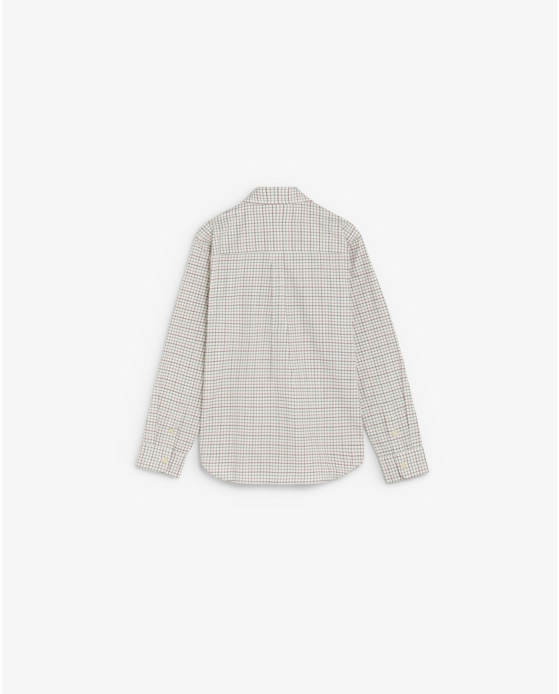 Camisa Regular Fit com Estampado Aos Quadrados Caqui-2