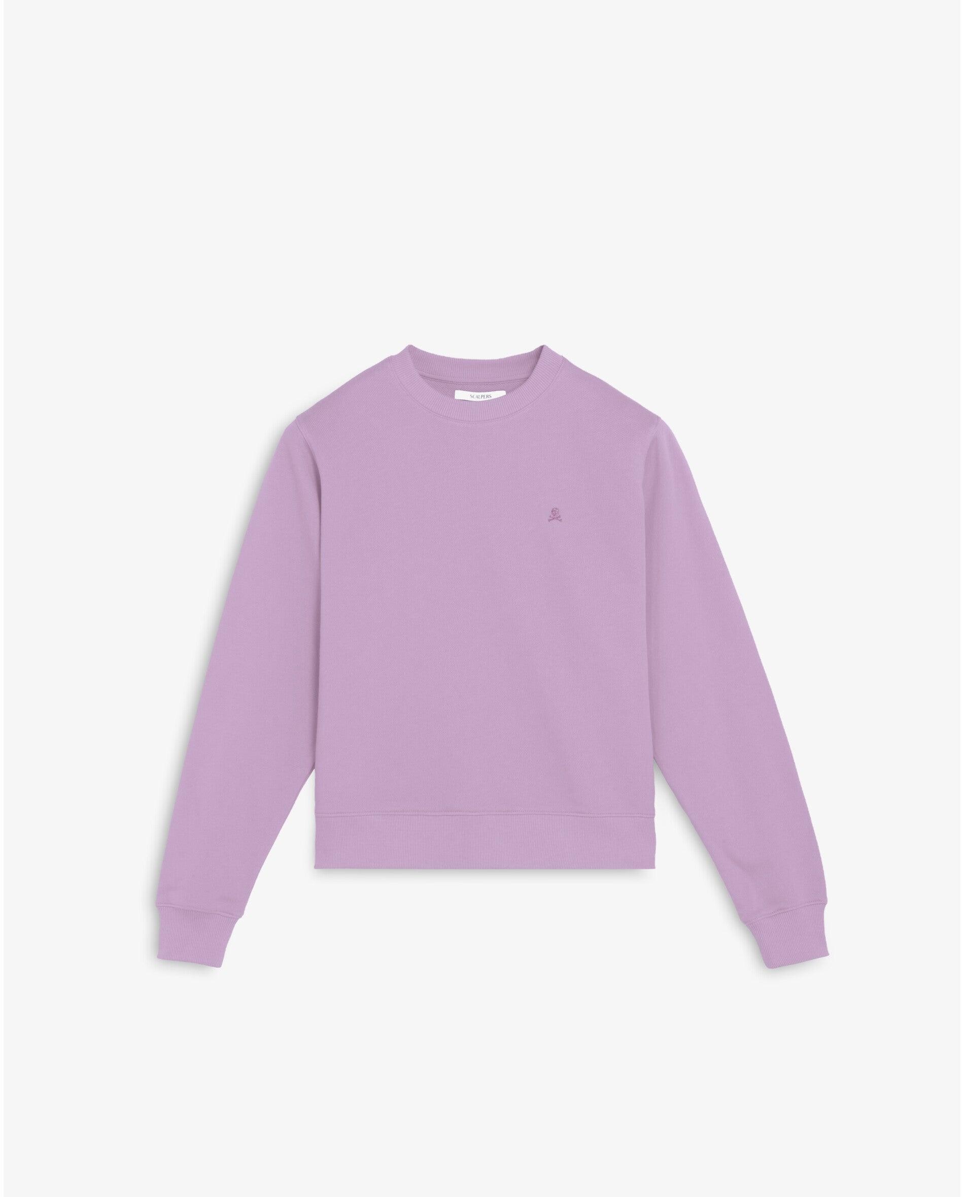 Sweatshirt Regular Fit com Gola Redonda Lilás-4