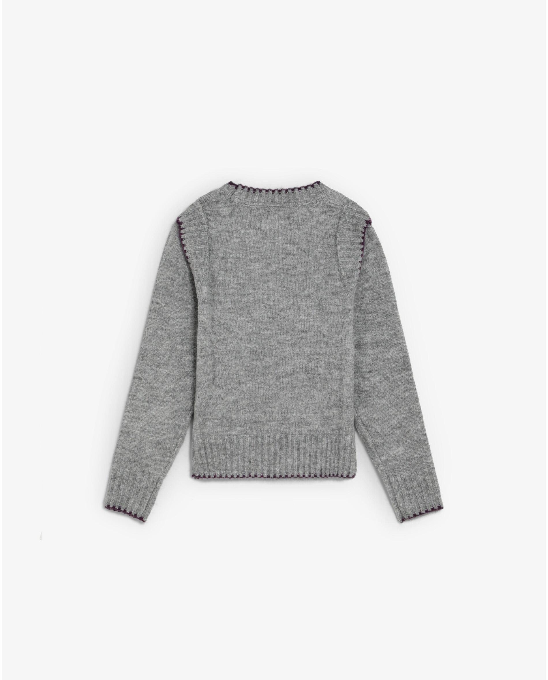 Camisola Infantil de Malha com Gola Redonda e Acabamentos Canelados Scalpers Cinzento-2