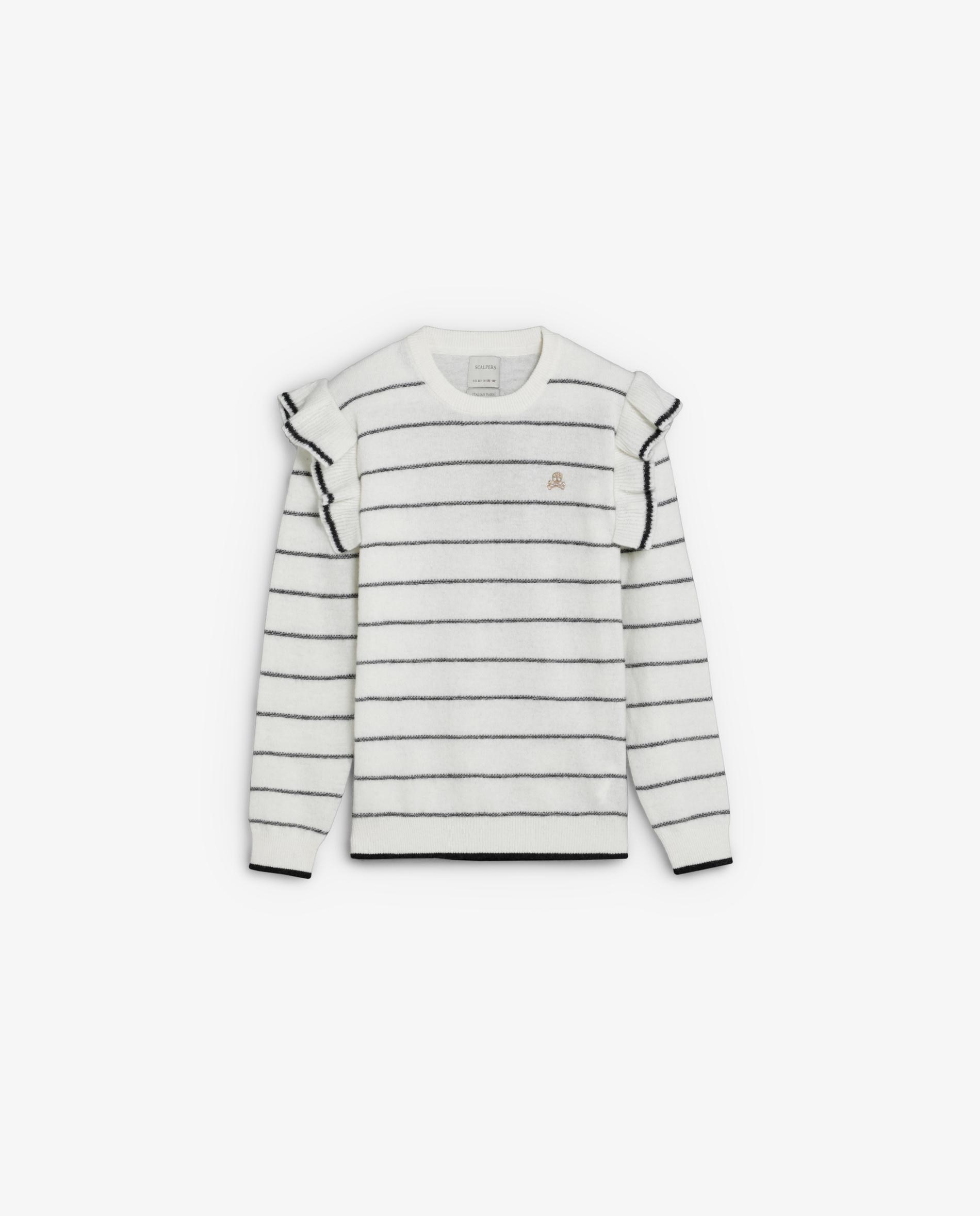 Imagem 0 de Camisola Infantil Às Riscas com Folhos