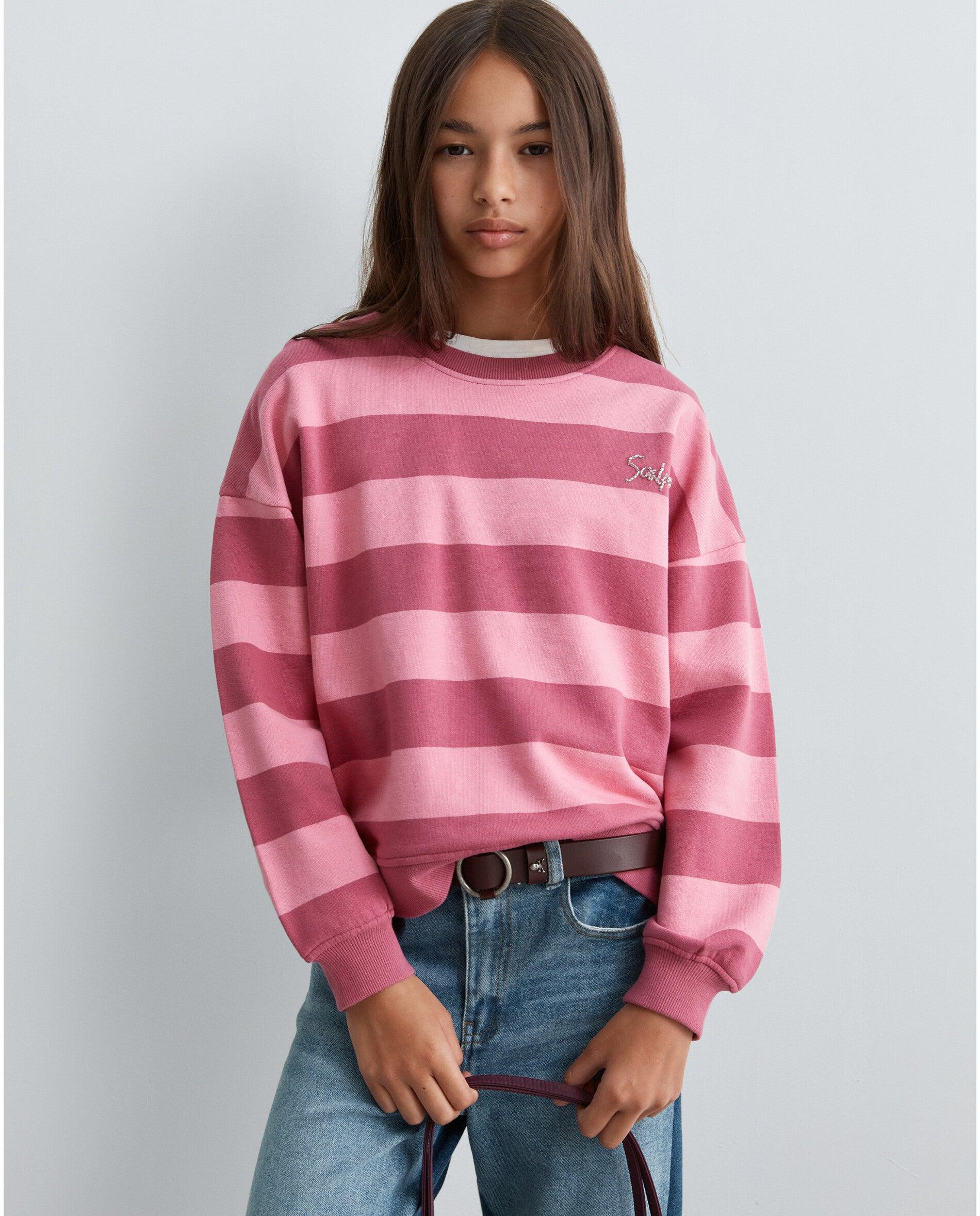 Imagem 0 de Sweatshirt Infantil Relaxed Fit com Estampado Às Riscas