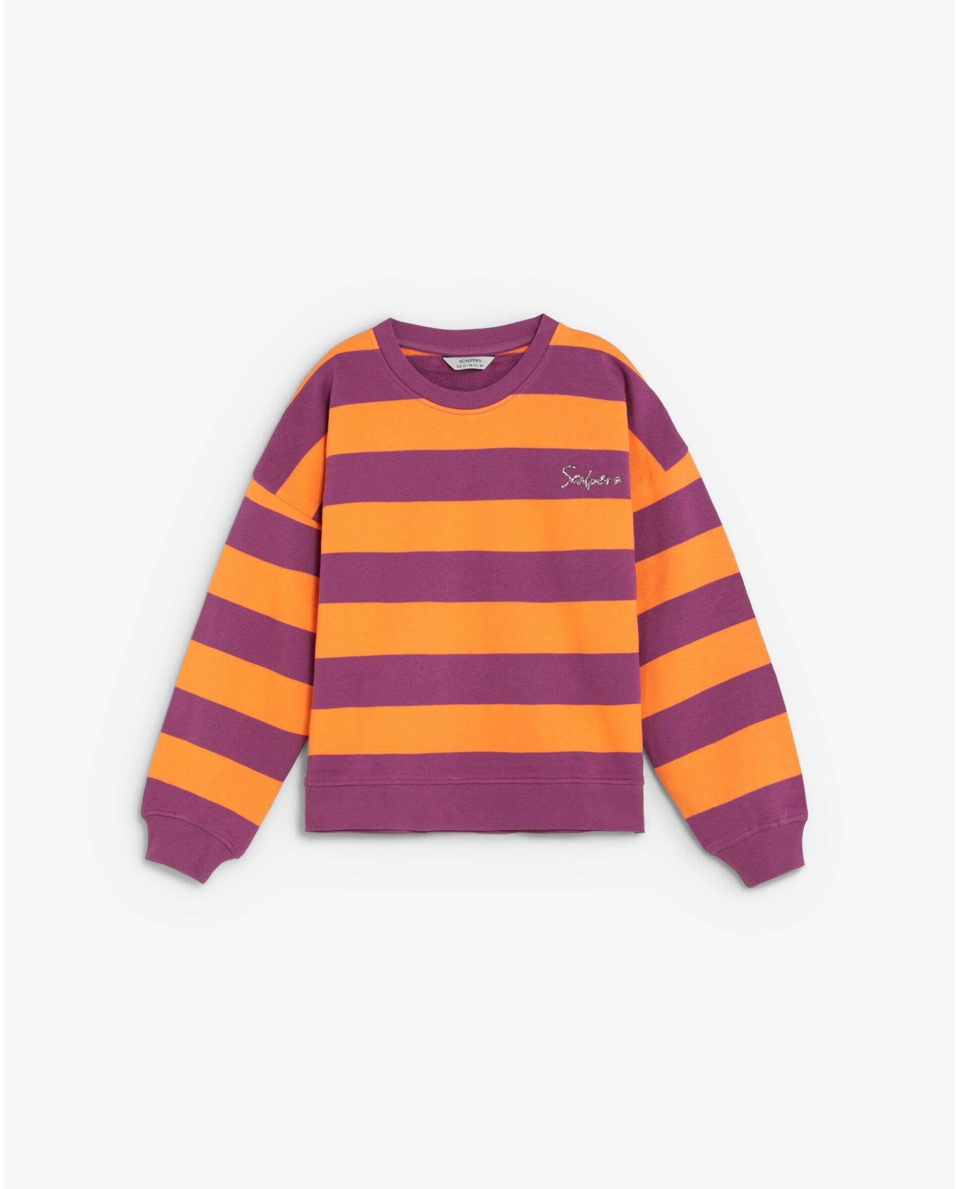 Imagem 0 de Sweatshirt Infantil Relaxed Fit com Estampado Às Riscas