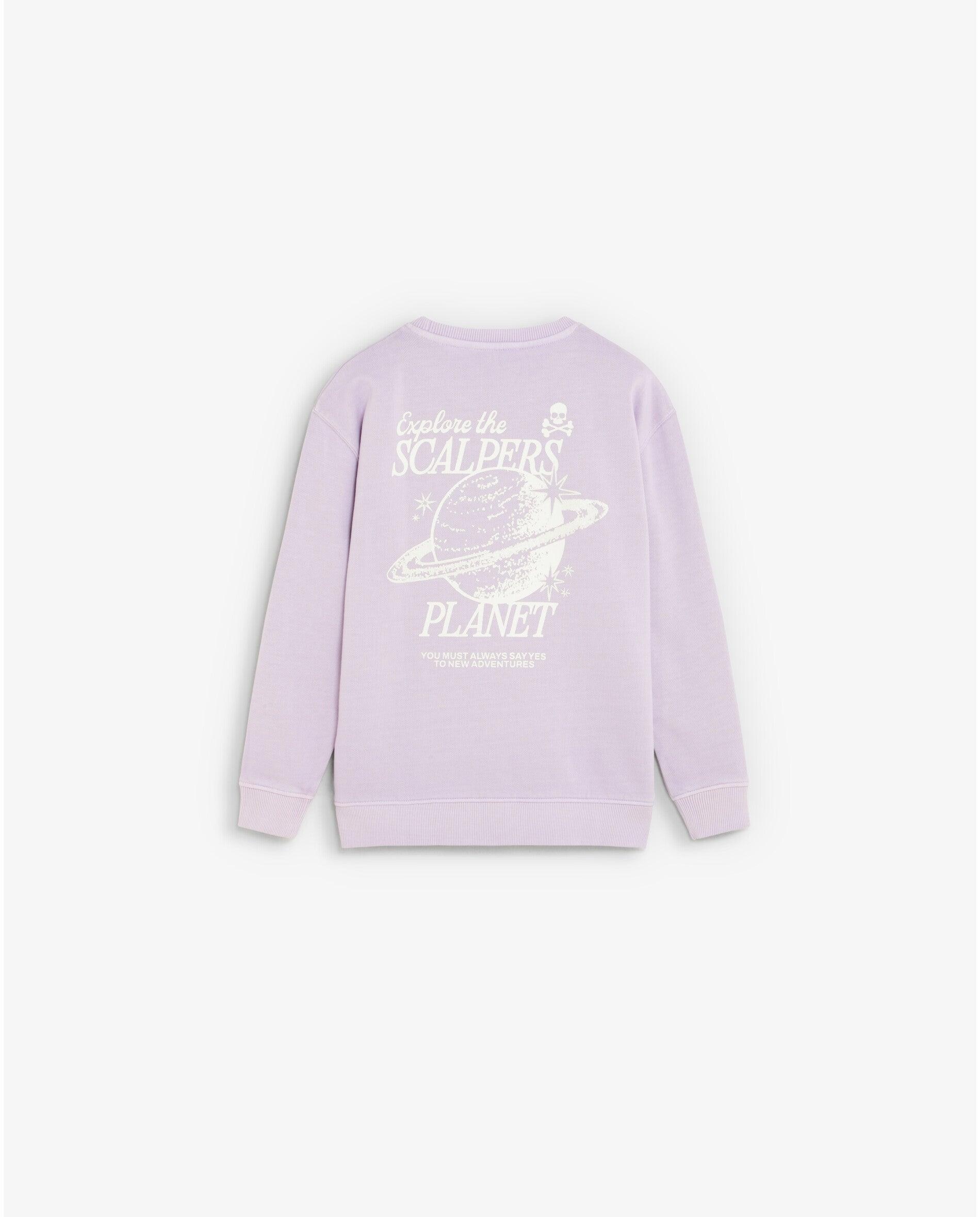 Sweatshirt Relaxed Fit com Estampado Posterior Infantil Lilás-6