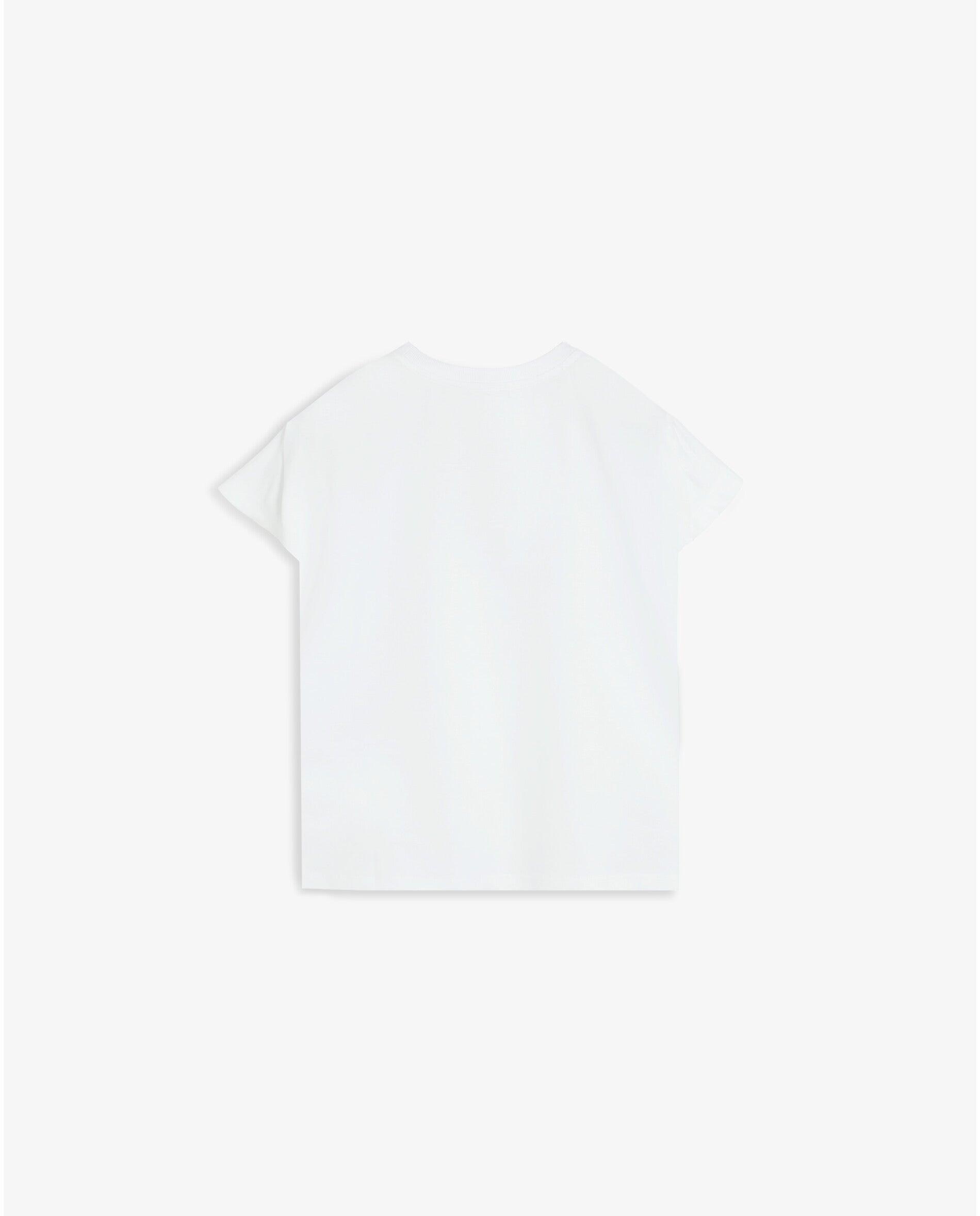 T-shirt de Manga Curta com Pendentes de Contas Branco-6