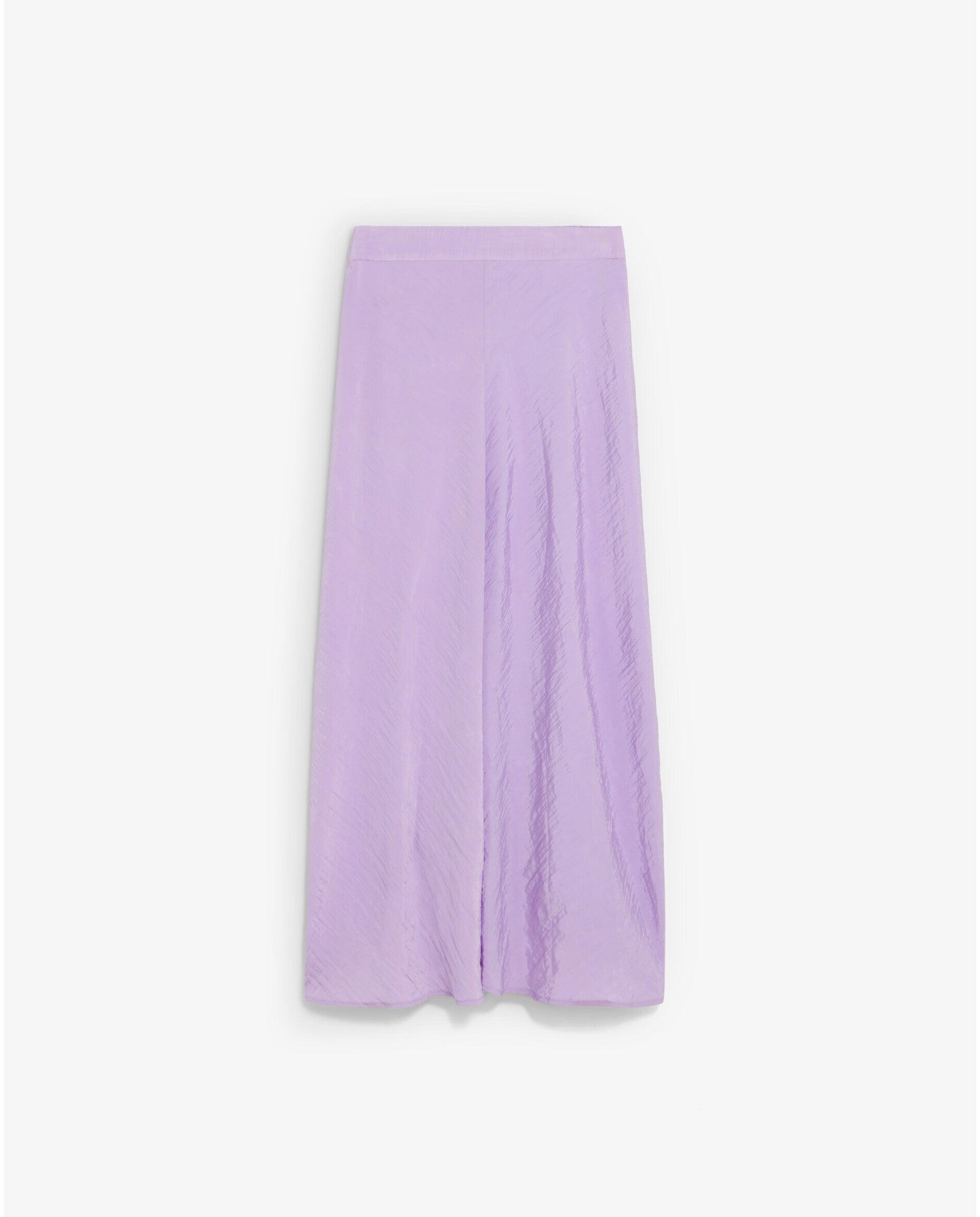 Saia Midi com Fecho Zip Invisível Lilás-4