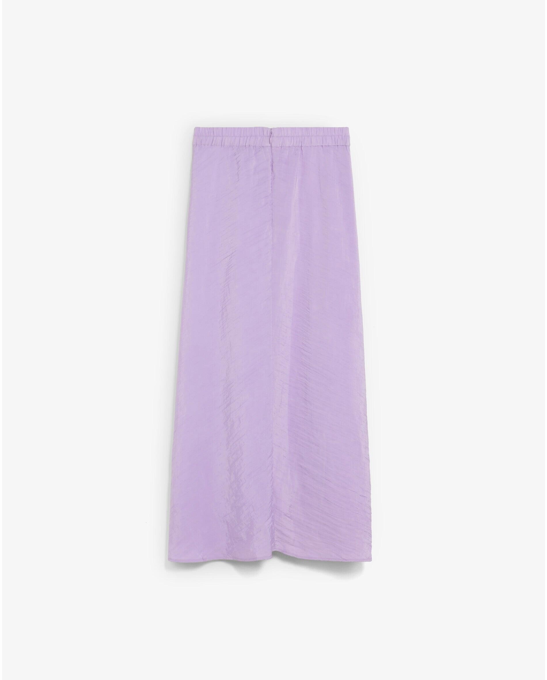 Saia Midi com Fecho Zip Invisível Lilás-5